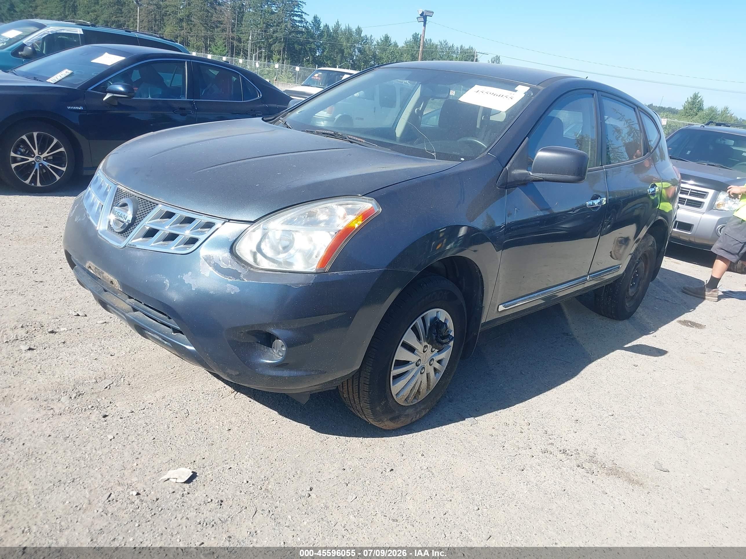 2012 Nissan Rogue S Gray vin: JN8AS5MT1CW611144