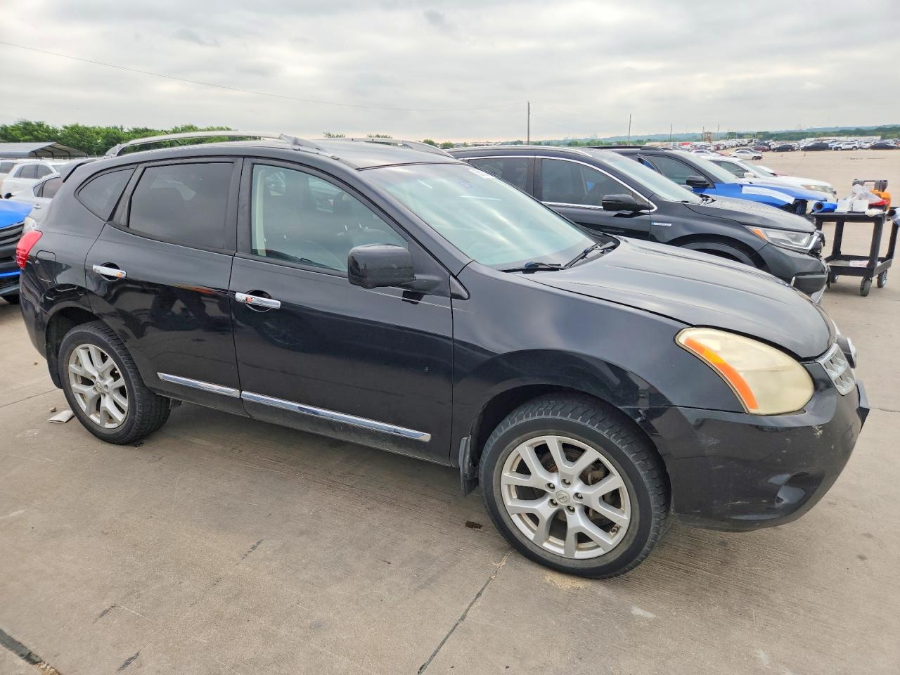 2013 Nissan Rogue S Black vin: JN8AS5MT1DW006395
