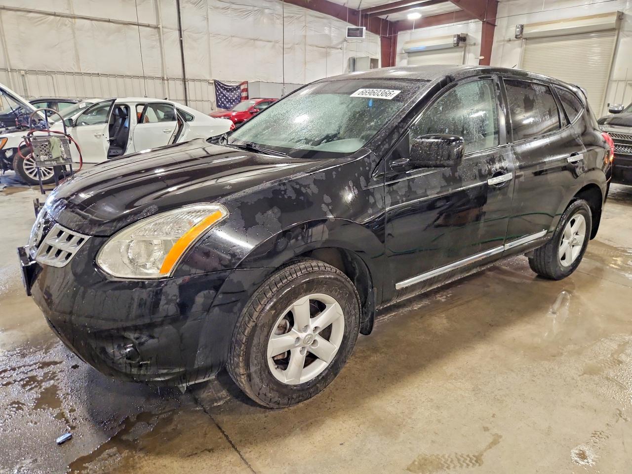2013 Nissan Rogue S Black vin: JN8AS5MT1DW037887