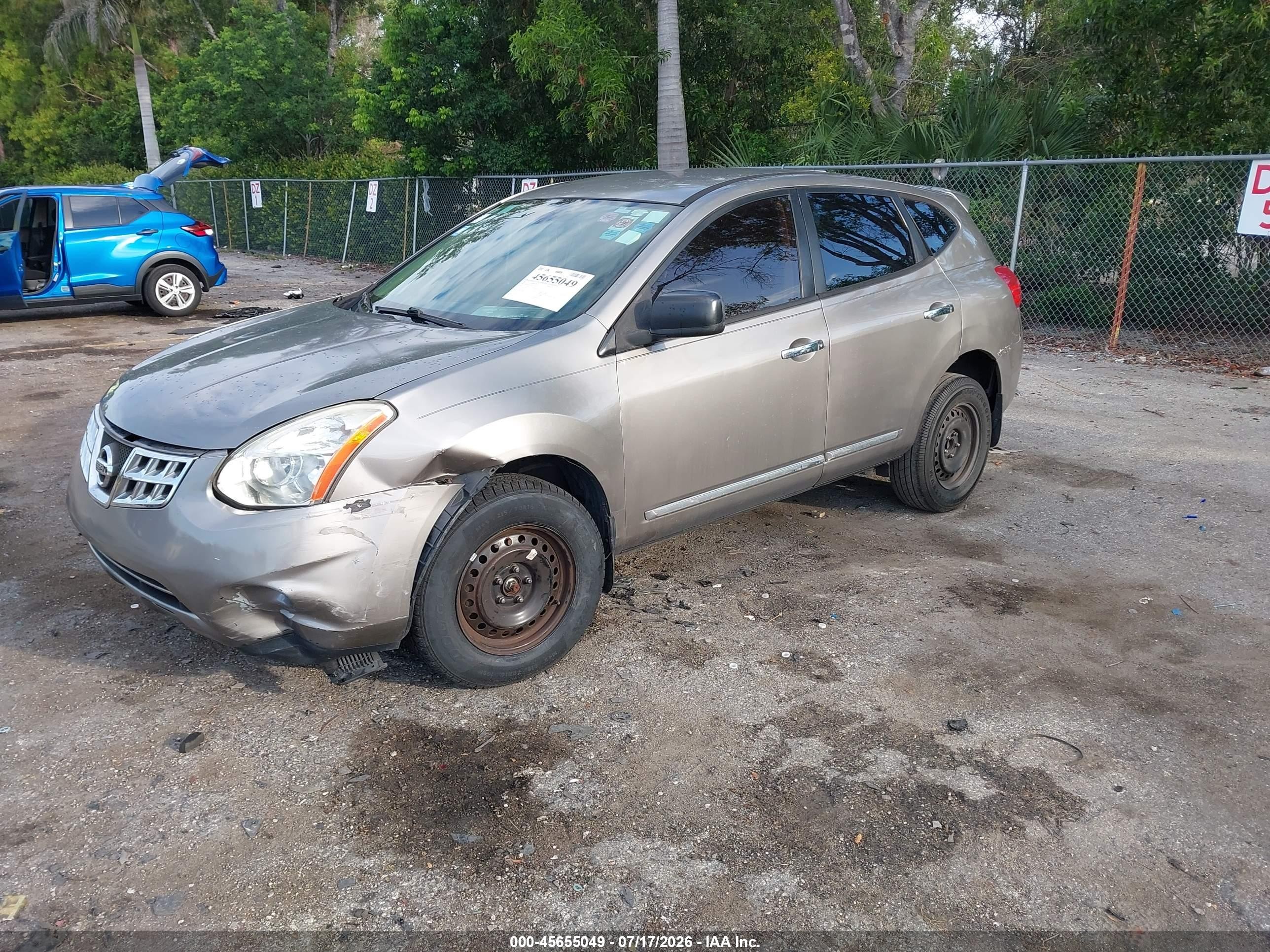 2013 Nissan Rogue S Gray vin: JN8AS5MT1DW507349