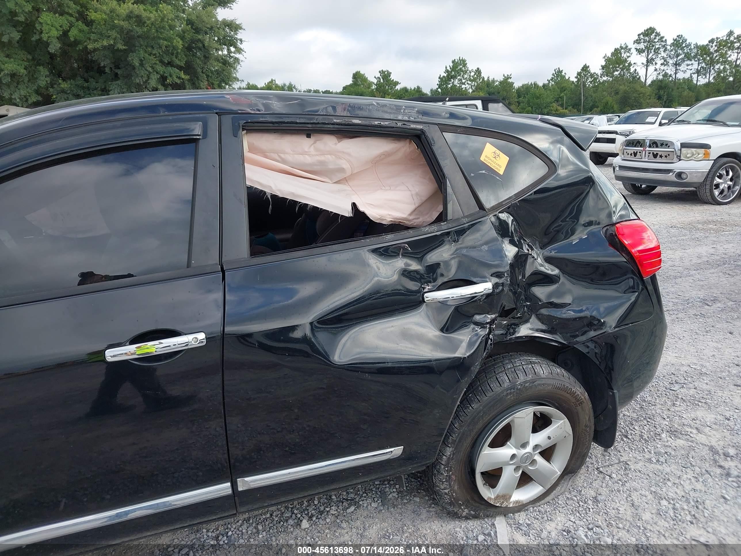 2013 Nissan Rogue S Black vin: JN8AS5MT1DW519758