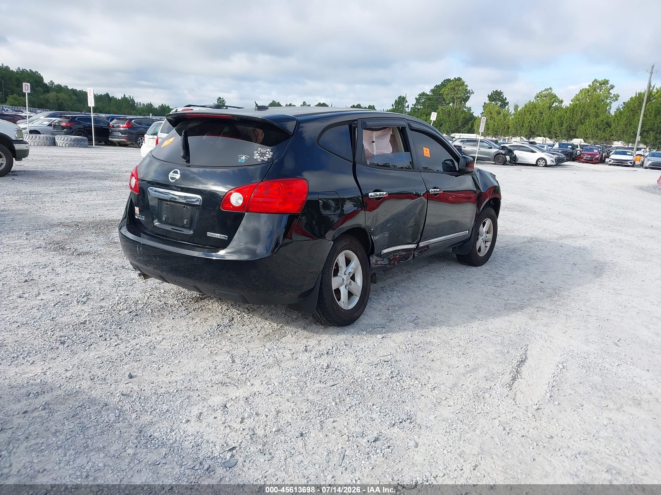 2013 Nissan Rogue S Black vin: JN8AS5MT1DW519758