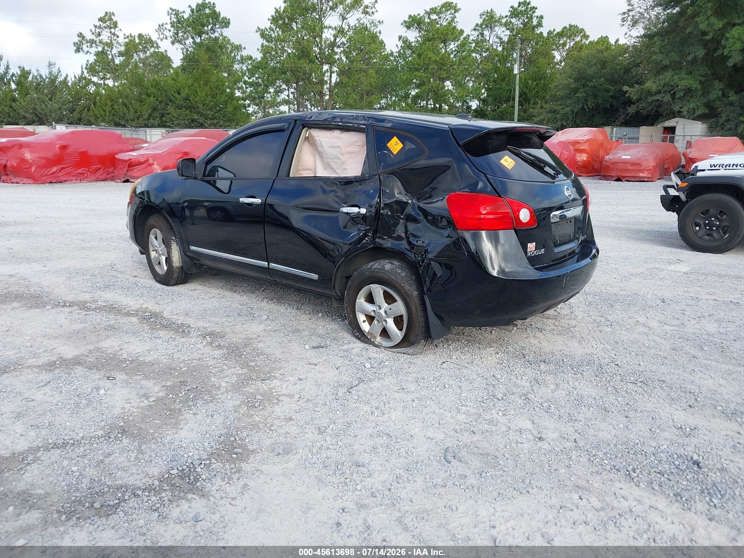 2013 Nissan Rogue S Black vin: JN8AS5MT1DW519758