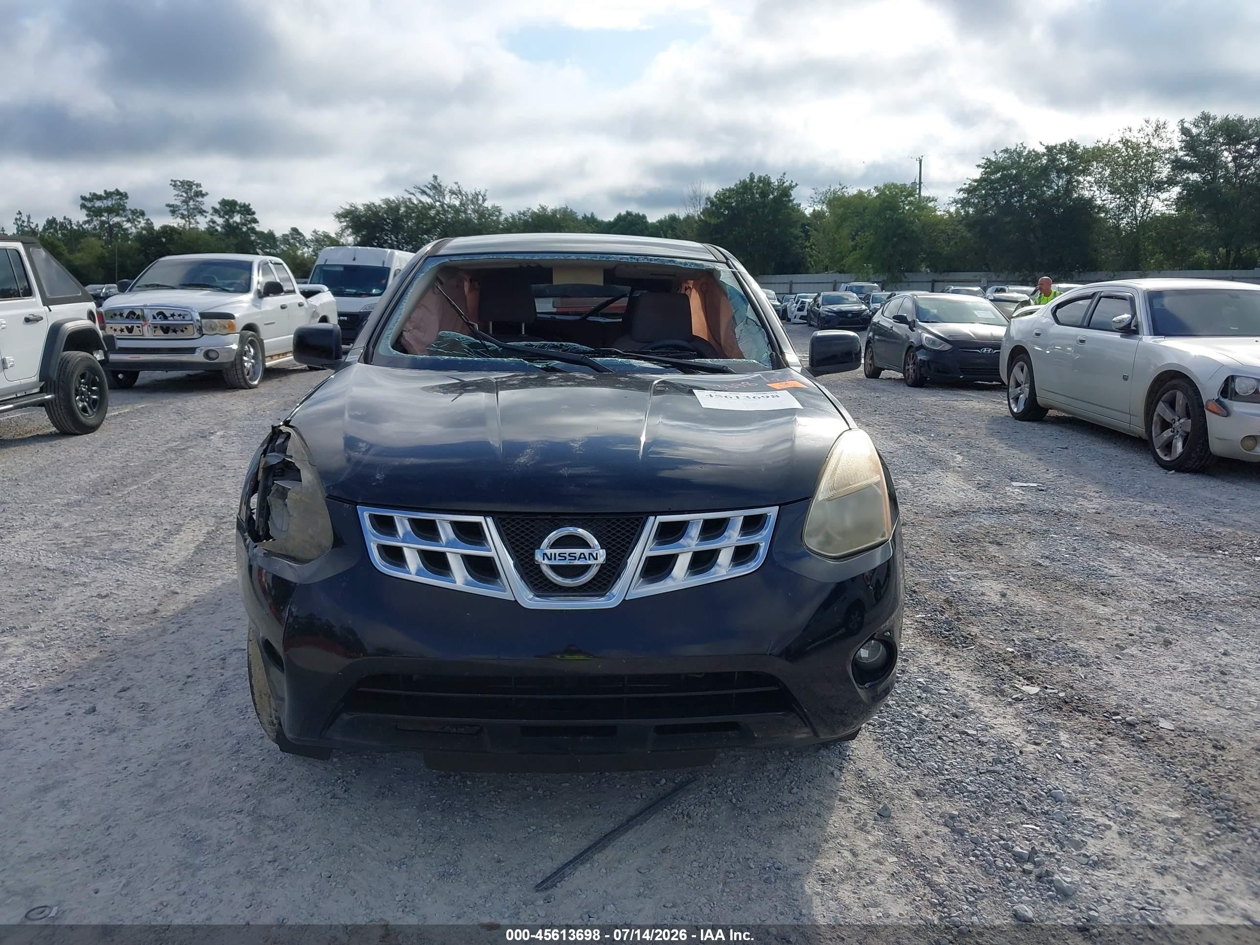2013 Nissan Rogue S Black vin: JN8AS5MT1DW519758