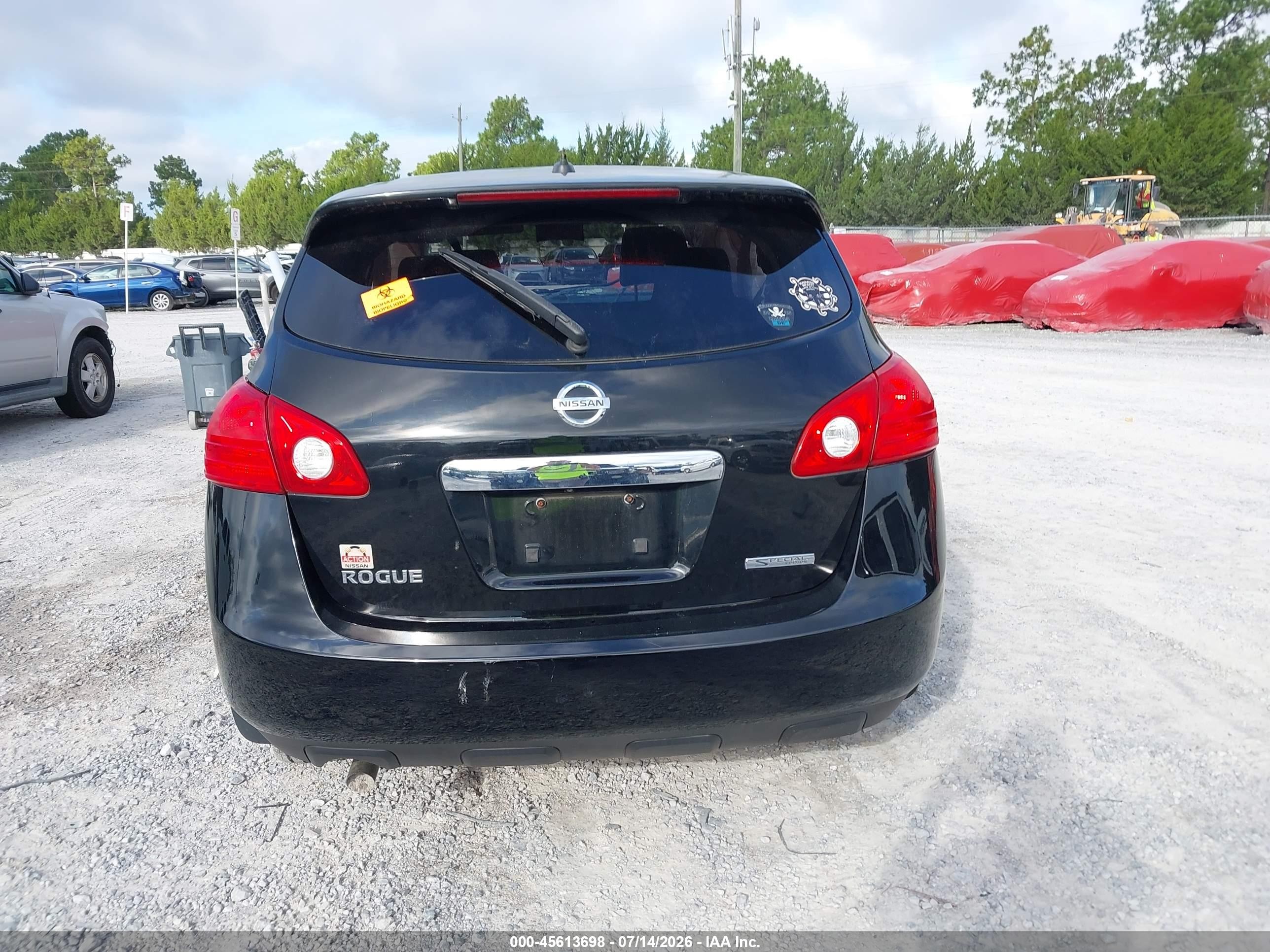 2013 Nissan Rogue S Black vin: JN8AS5MT1DW519758