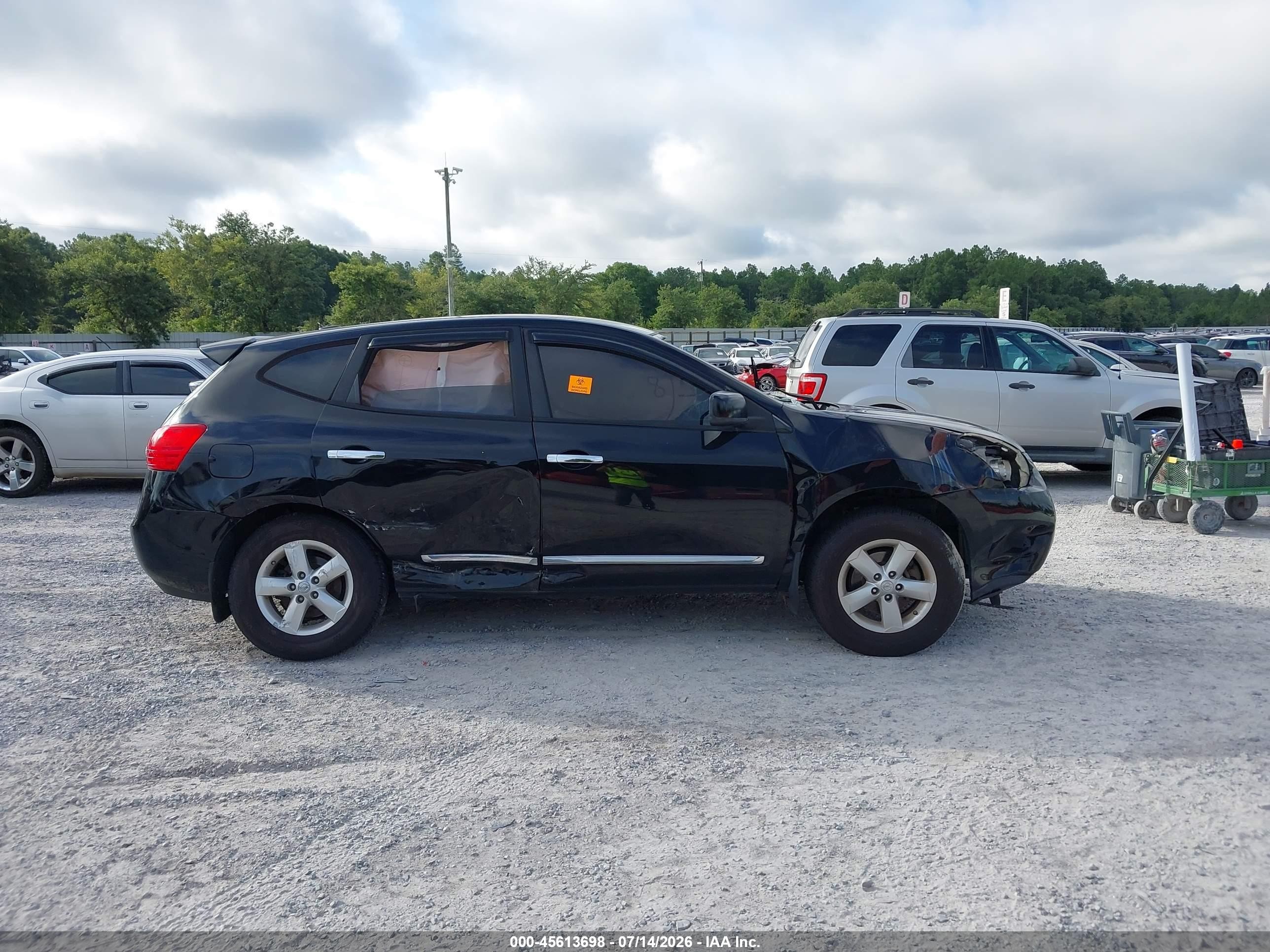 2013 Nissan Rogue S Black vin: JN8AS5MT1DW519758