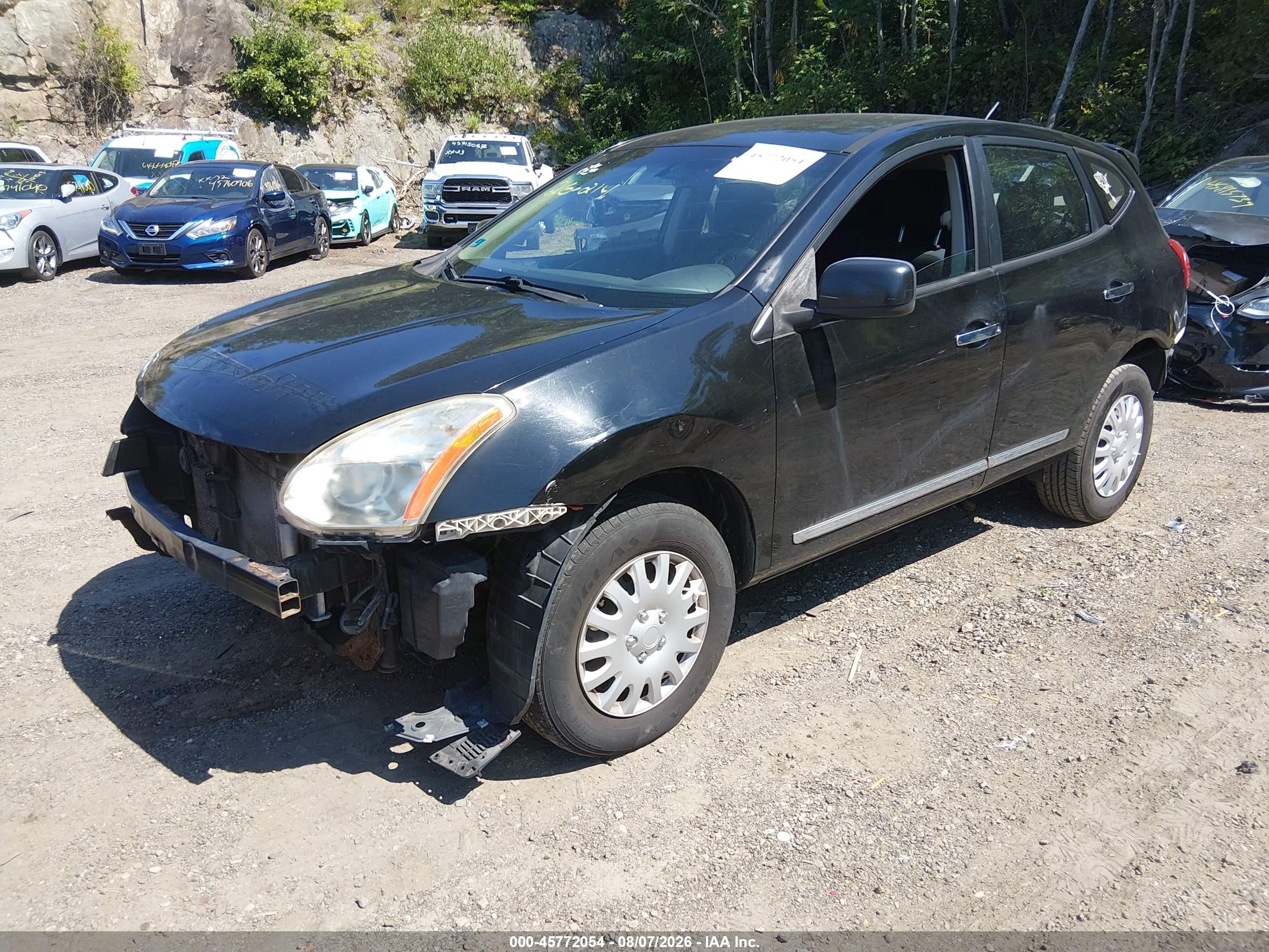 2013 Nissan Rogue S Black vin: JN8AS5MT1DW522157