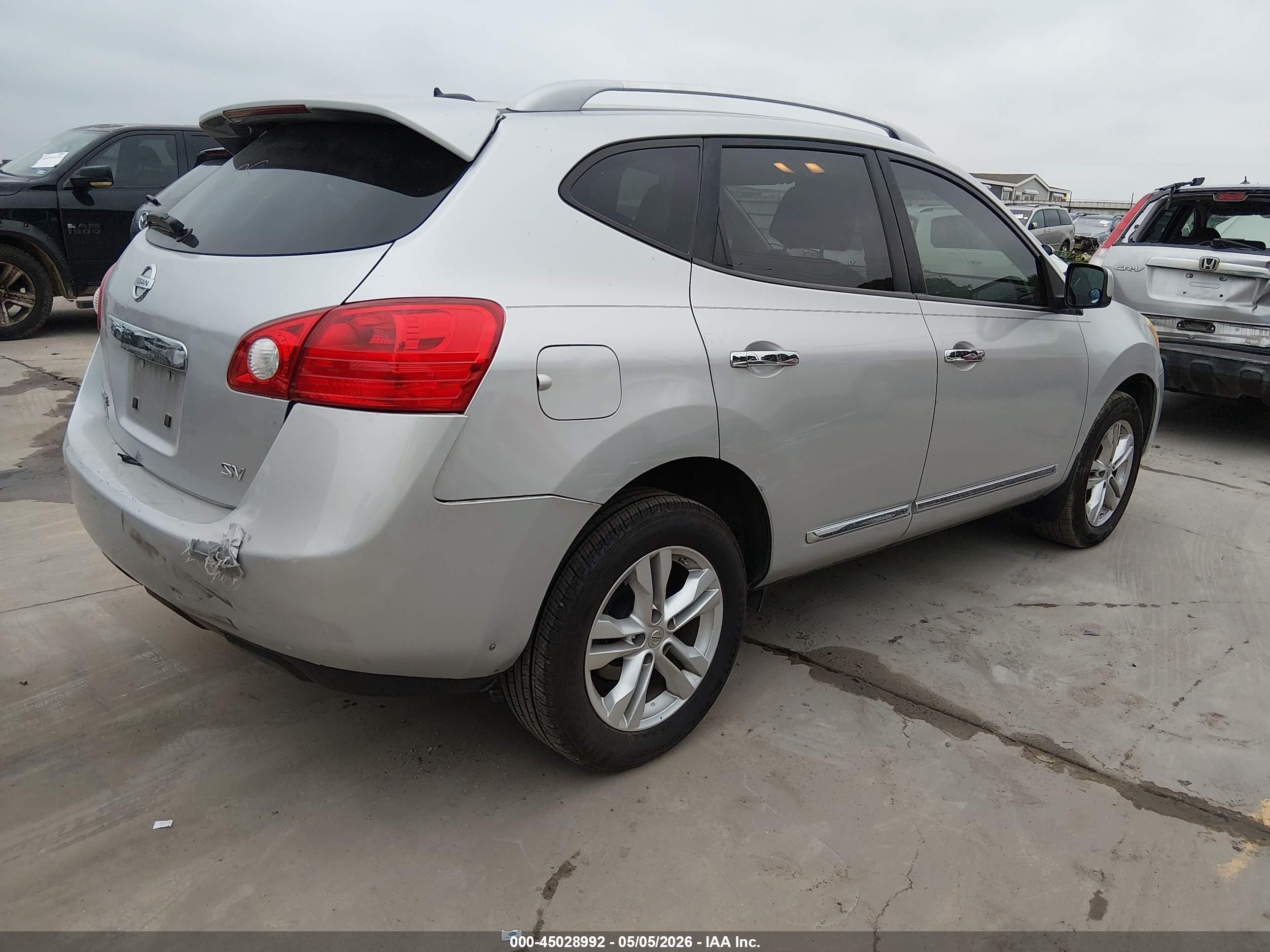 2013 Nissan Rogue Sv Gray vin: JN8AS5MT1DW524488