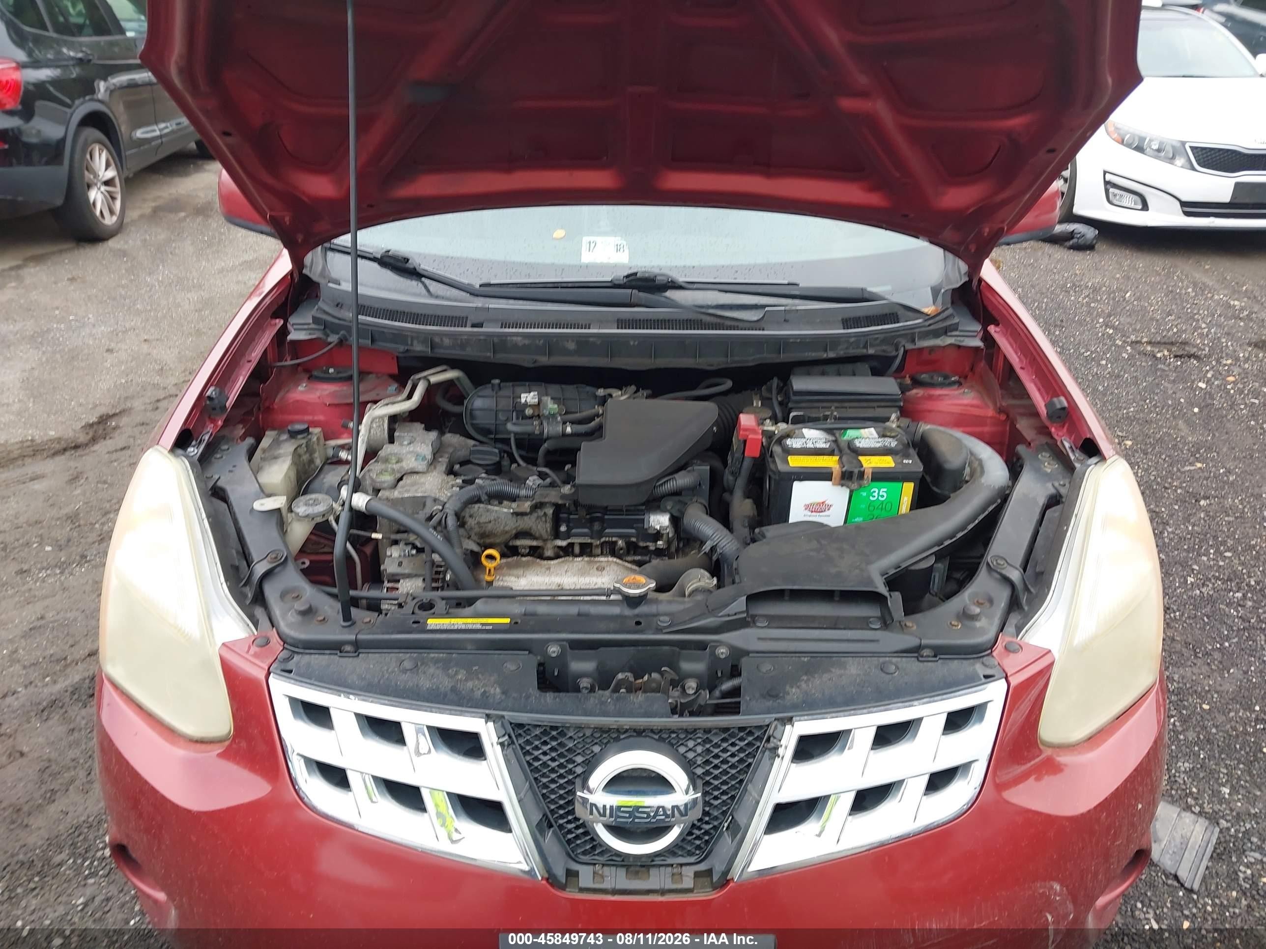 2013 Nissan Rogue S Red vin: JN8AS5MT1DW535958
