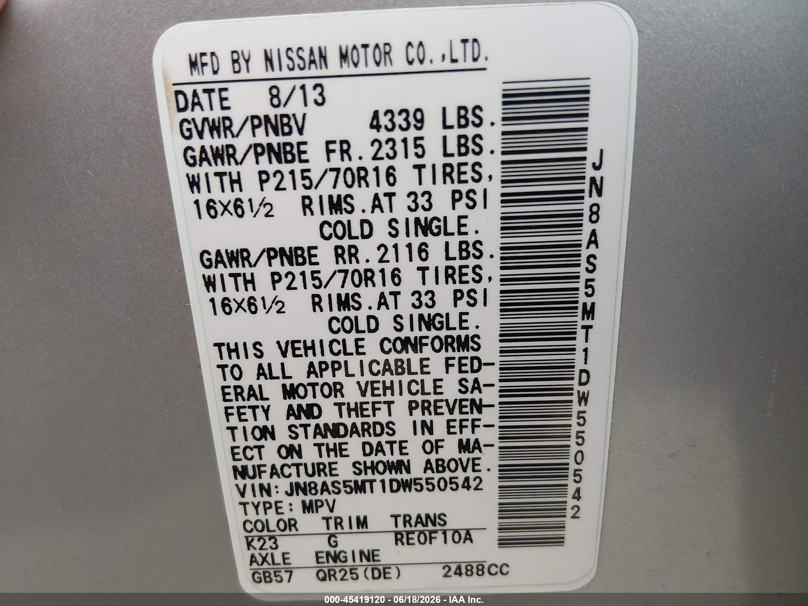 2013 Nissan Rogue S Silver vin: JN8AS5MT1DW550542