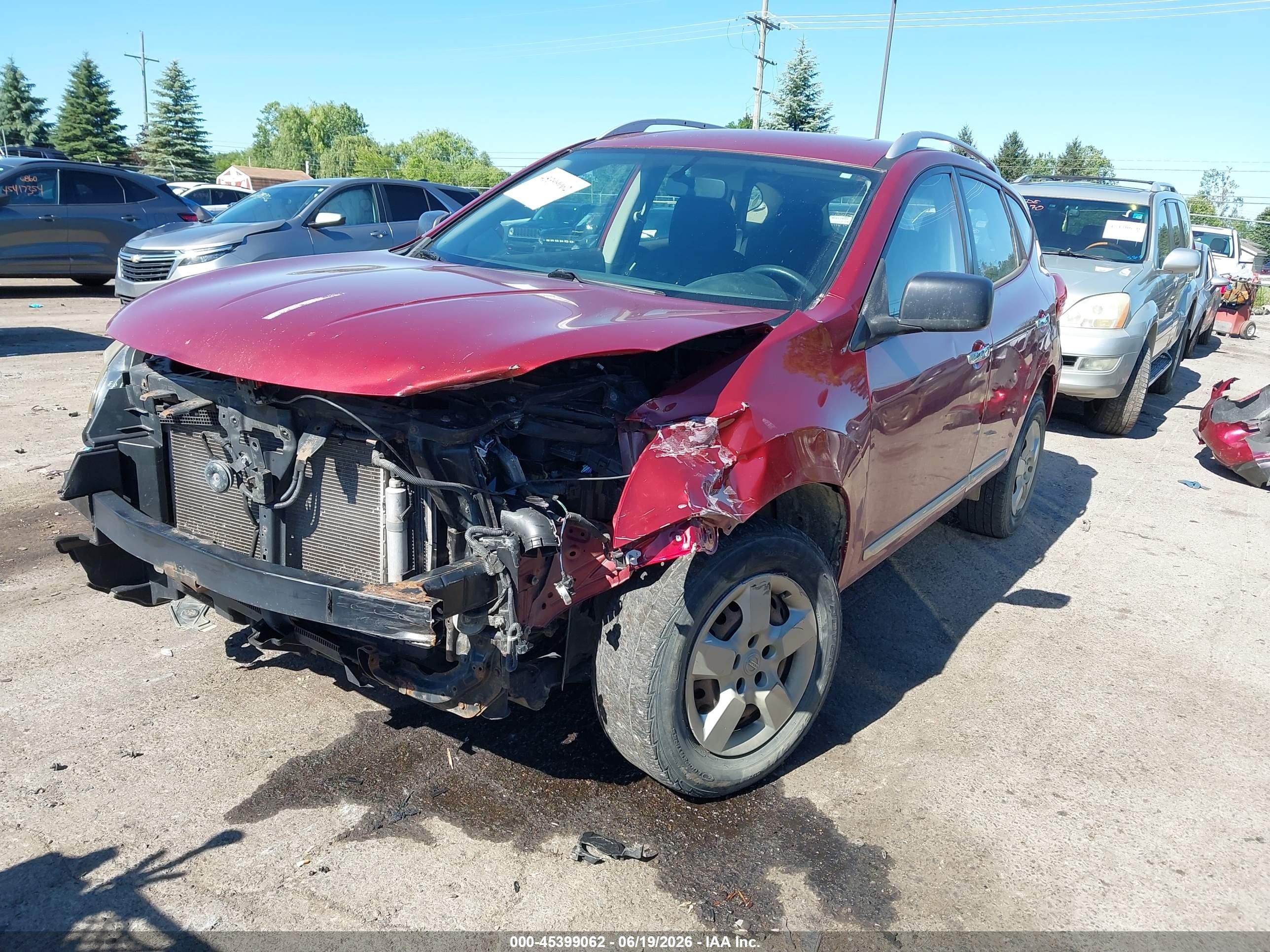 2015 Nissan Rogue Select S Red vin: JN8AS5MT1FW658131