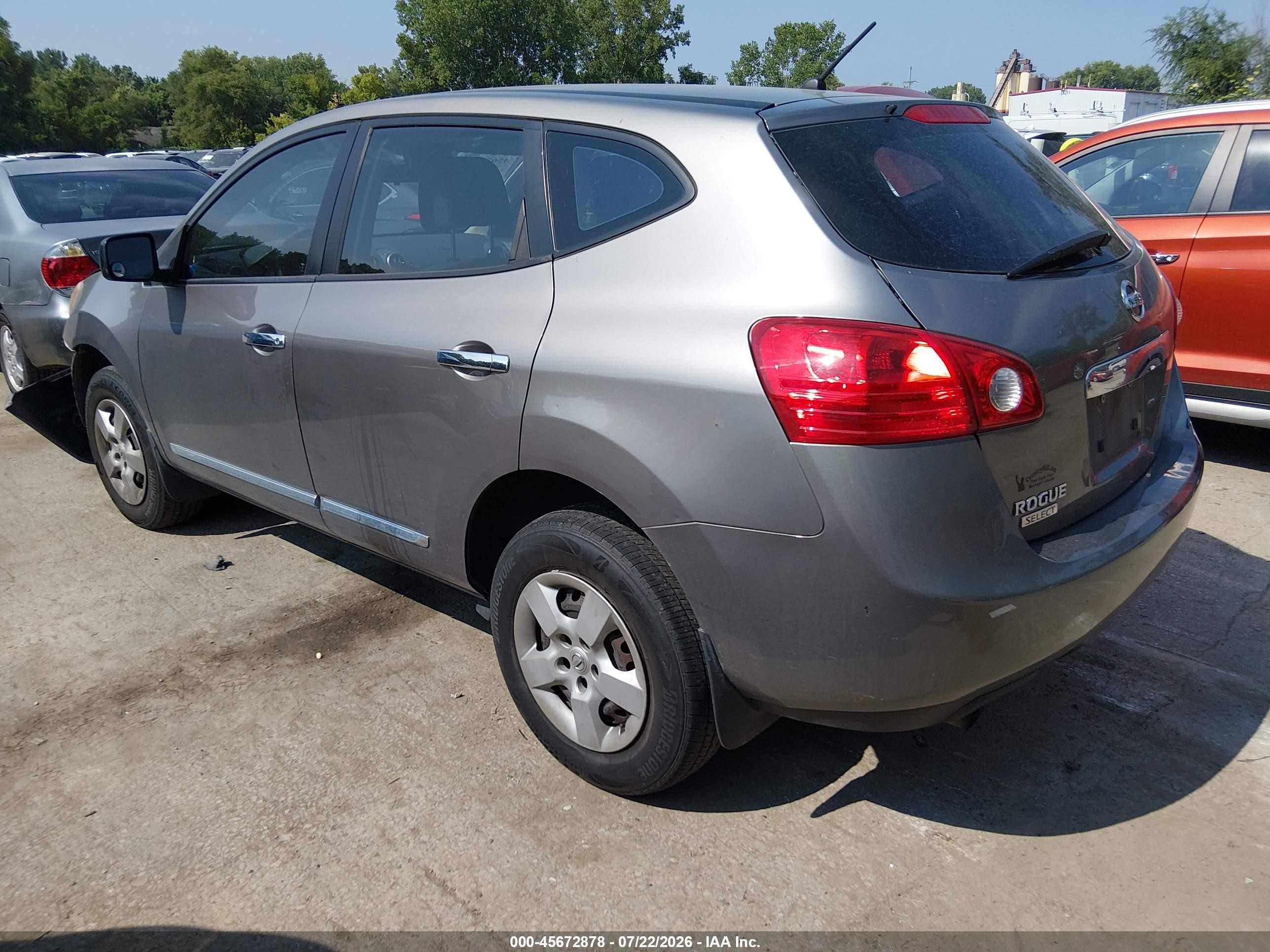 2015 Nissan Rogue Select S Gray vin: JN8AS5MT1FW662129