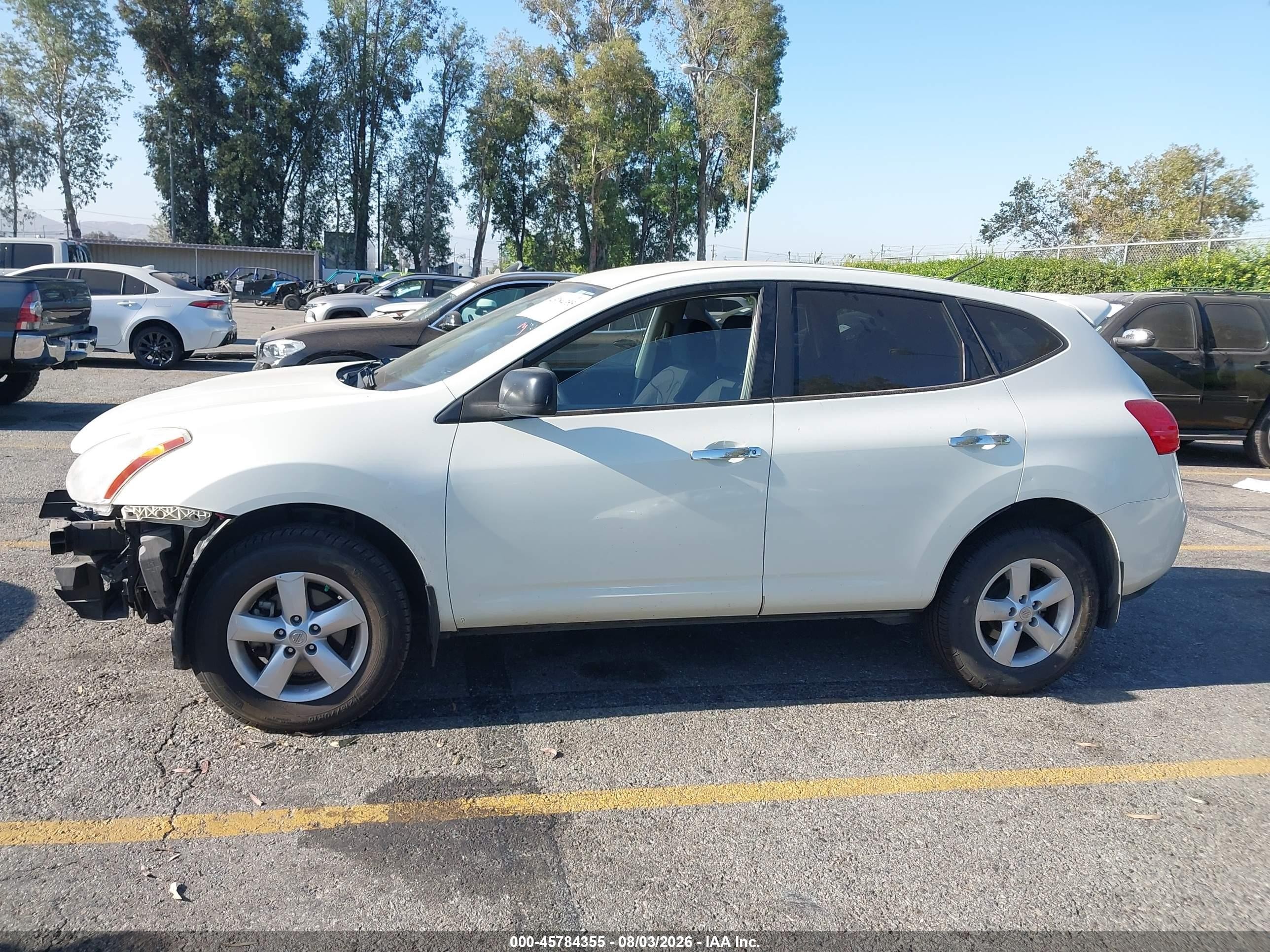 2010 Nissan Rogue S White vin: JN8AS5MT2AW014923
