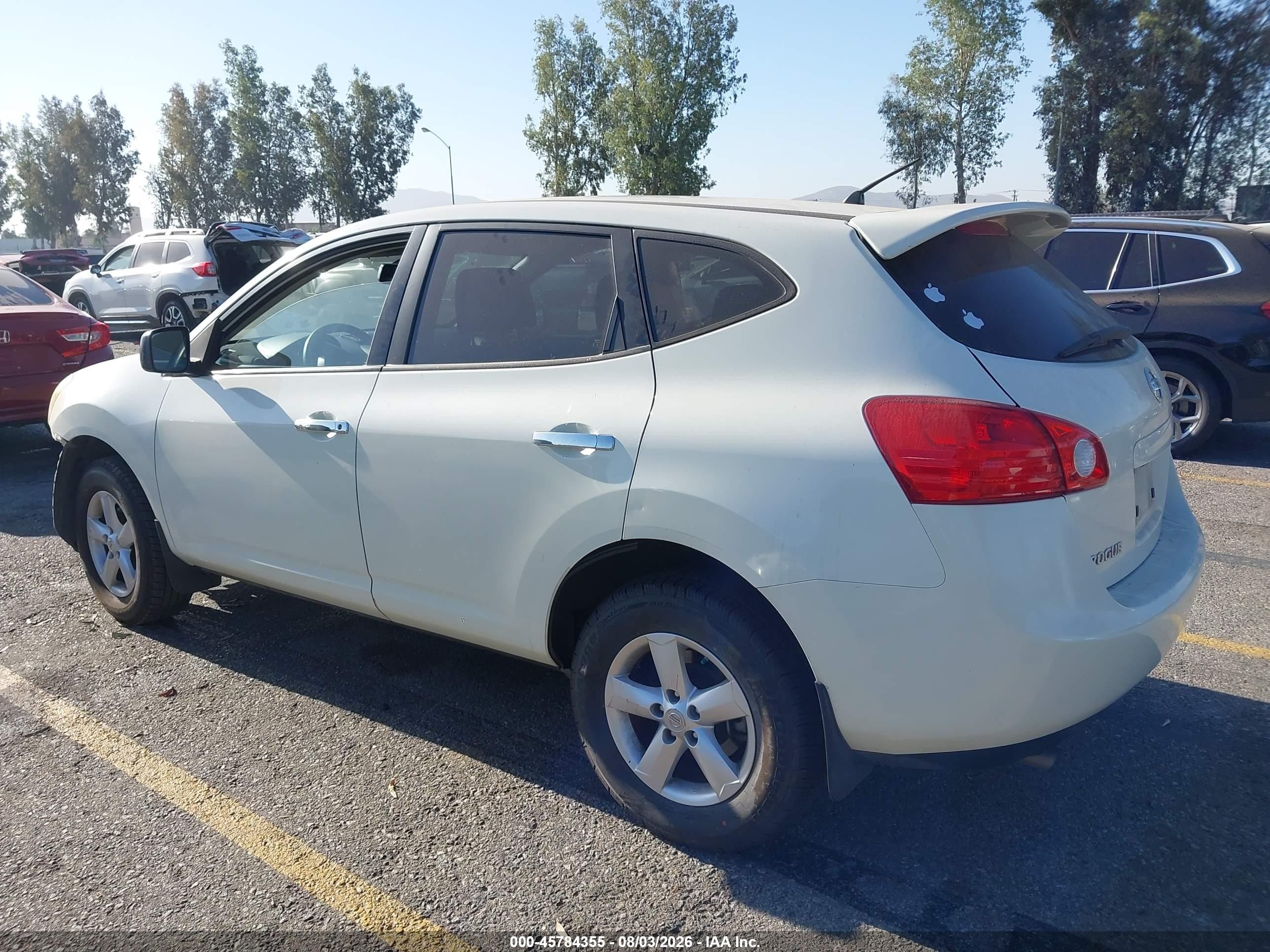 2010 Nissan Rogue S White vin: JN8AS5MT2AW014923
