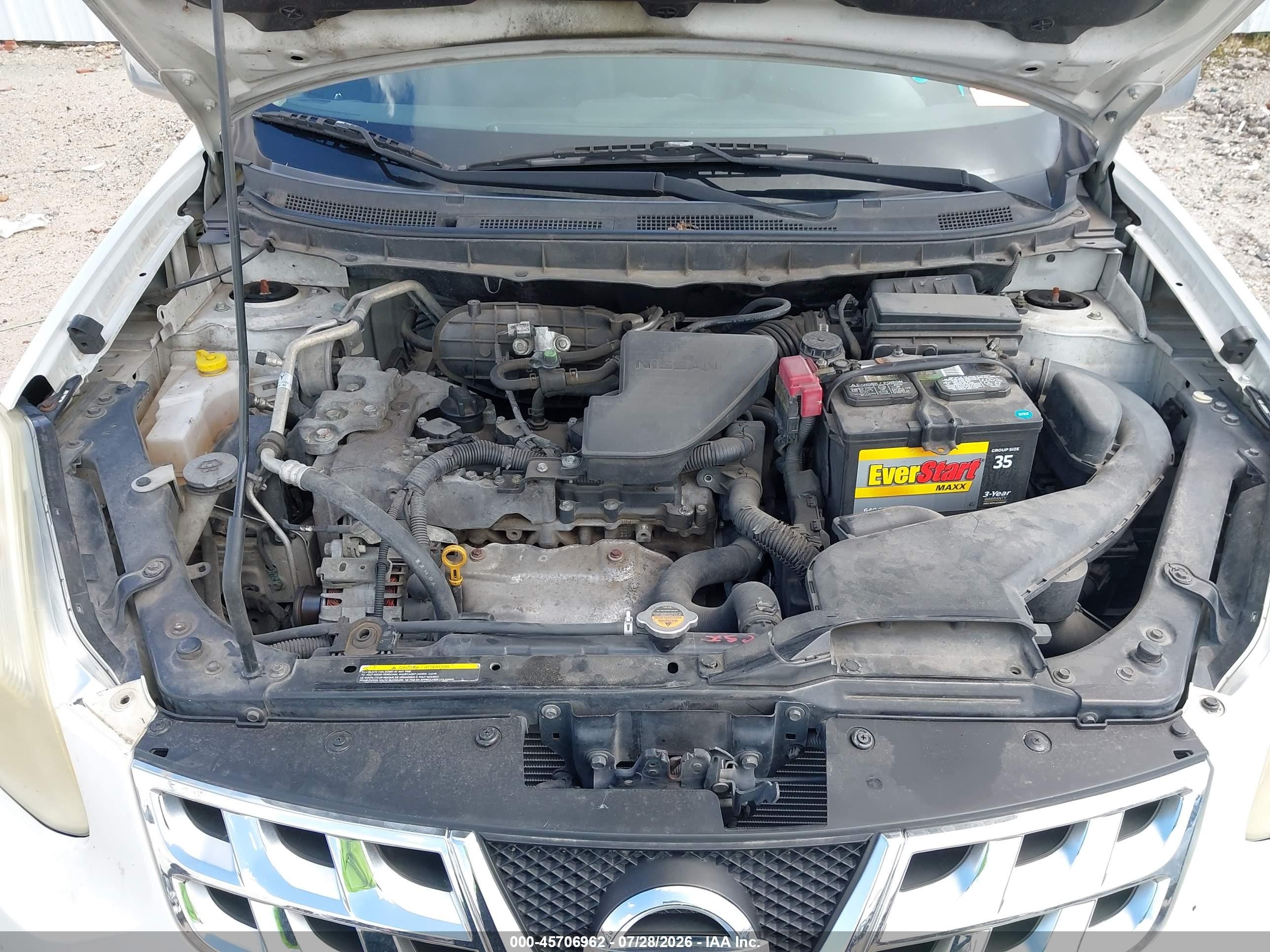 2011 Nissan Rogue S White vin: JN8AS5MT2BW153953