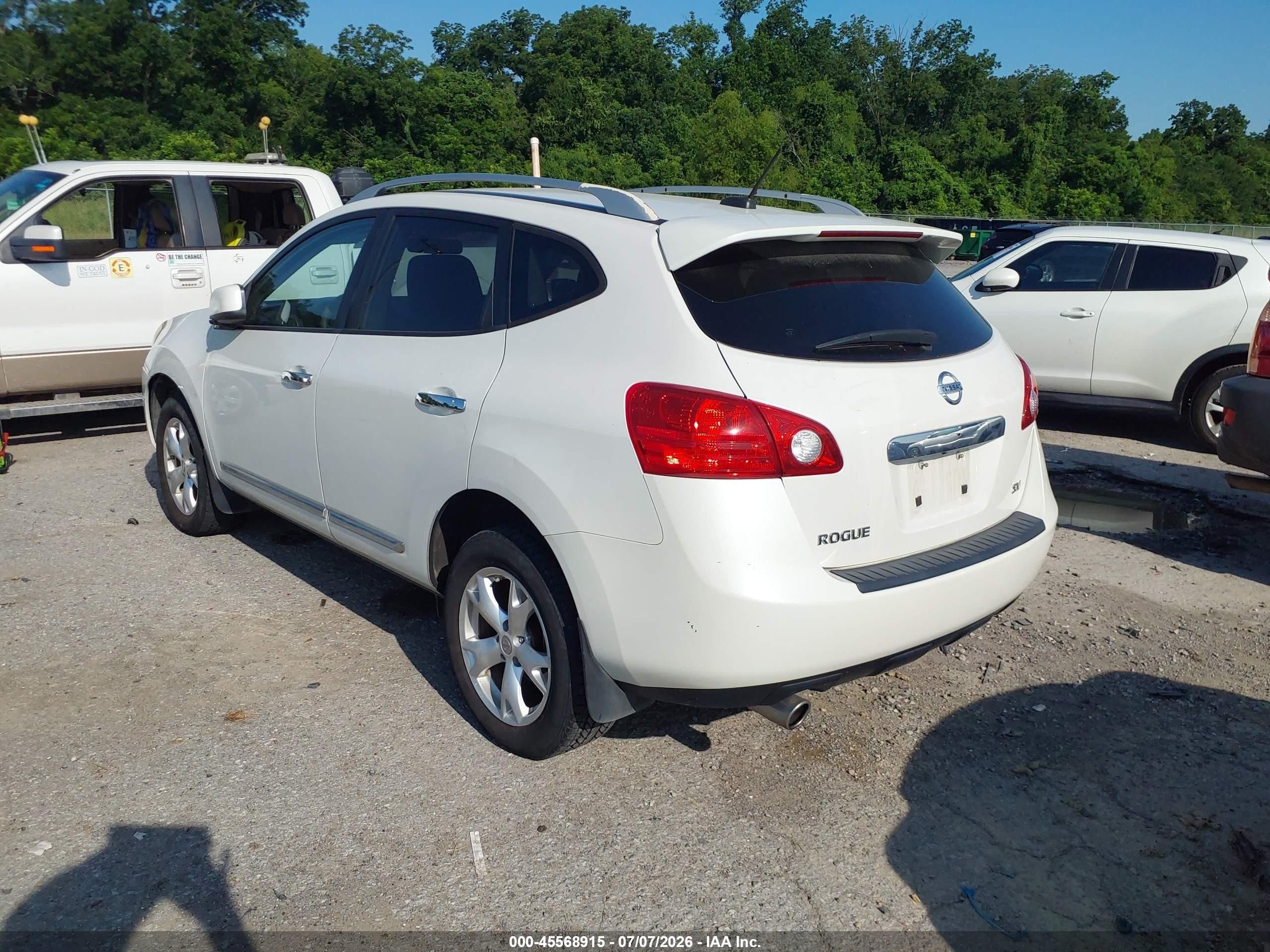 2011 Nissan Rogue Sv White vin: JN8AS5MT2BW174494