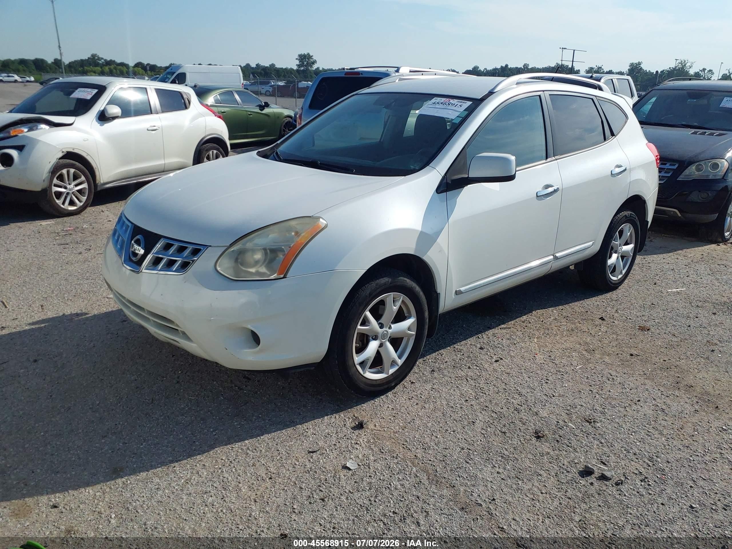2011 Nissan Rogue Sv White vin: JN8AS5MT2BW174494