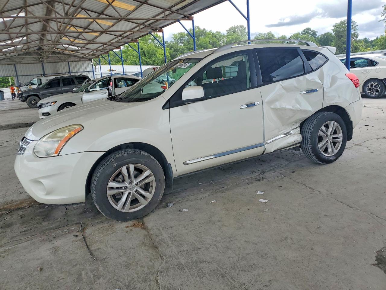 2012 Nissan Rogue S/sv White vin: JN8AS5MT2CW251673