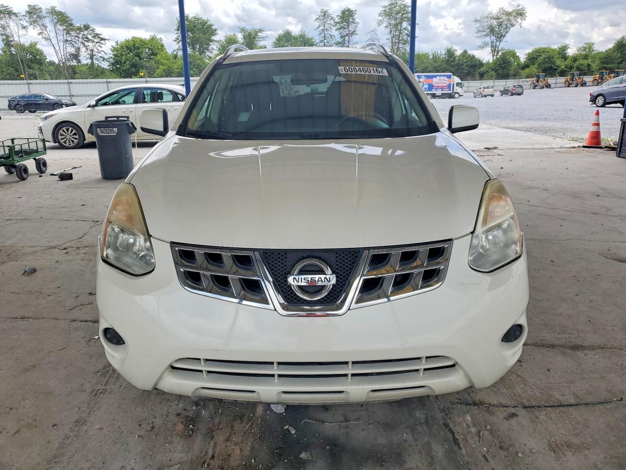 2012 Nissan Rogue S/sv White vin: JN8AS5MT2CW251673