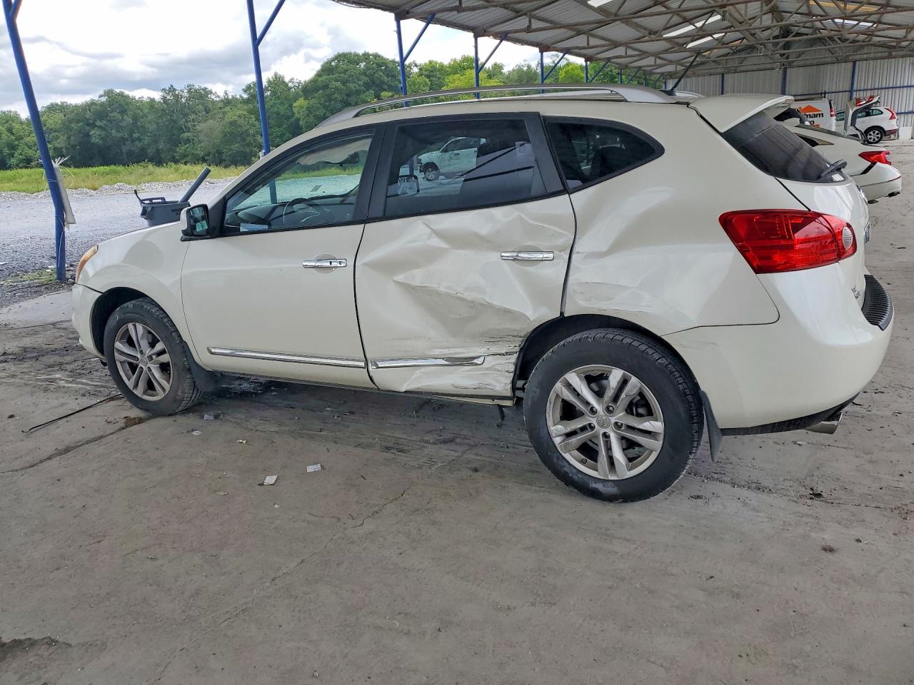 2012 Nissan Rogue S/sv White vin: JN8AS5MT2CW251673