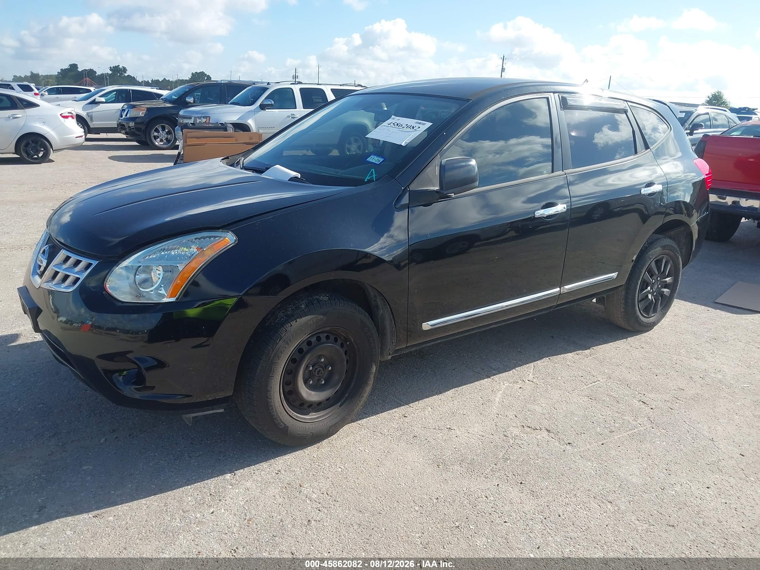 2012 Nissan Rogue S Black vin: JN8AS5MT2CW252886
