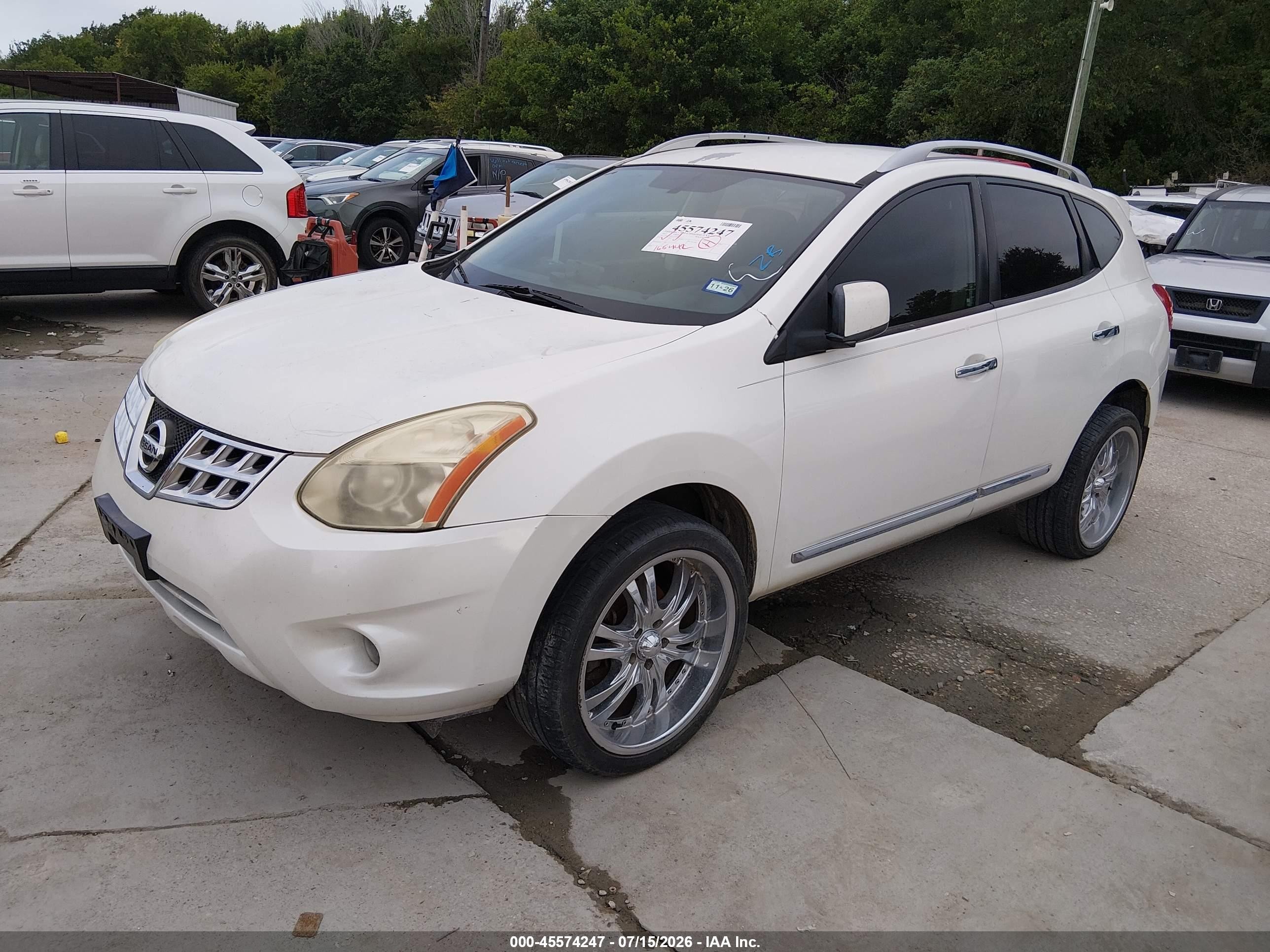 2012 Nissan Rogue Sv White vin: JN8AS5MT2CW268862