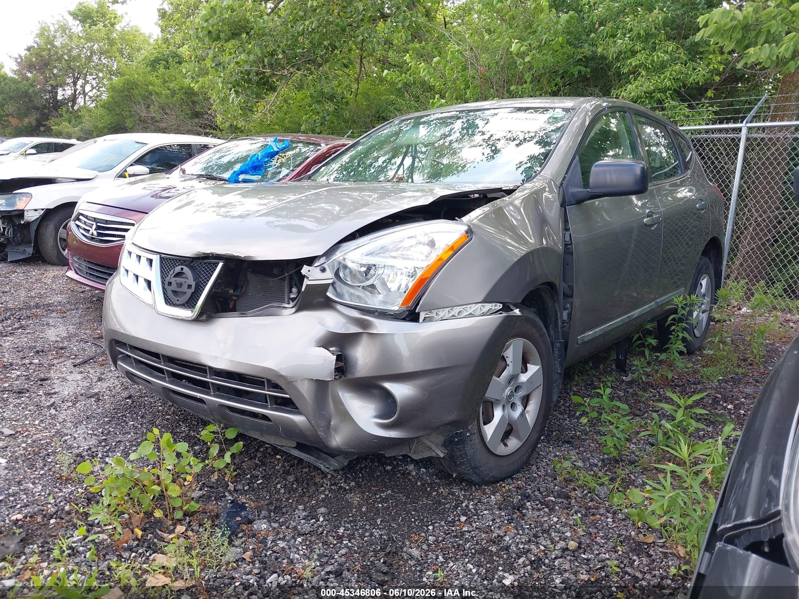 2012 Nissan Rogue S Gray vin: JN8AS5MT2CW273110