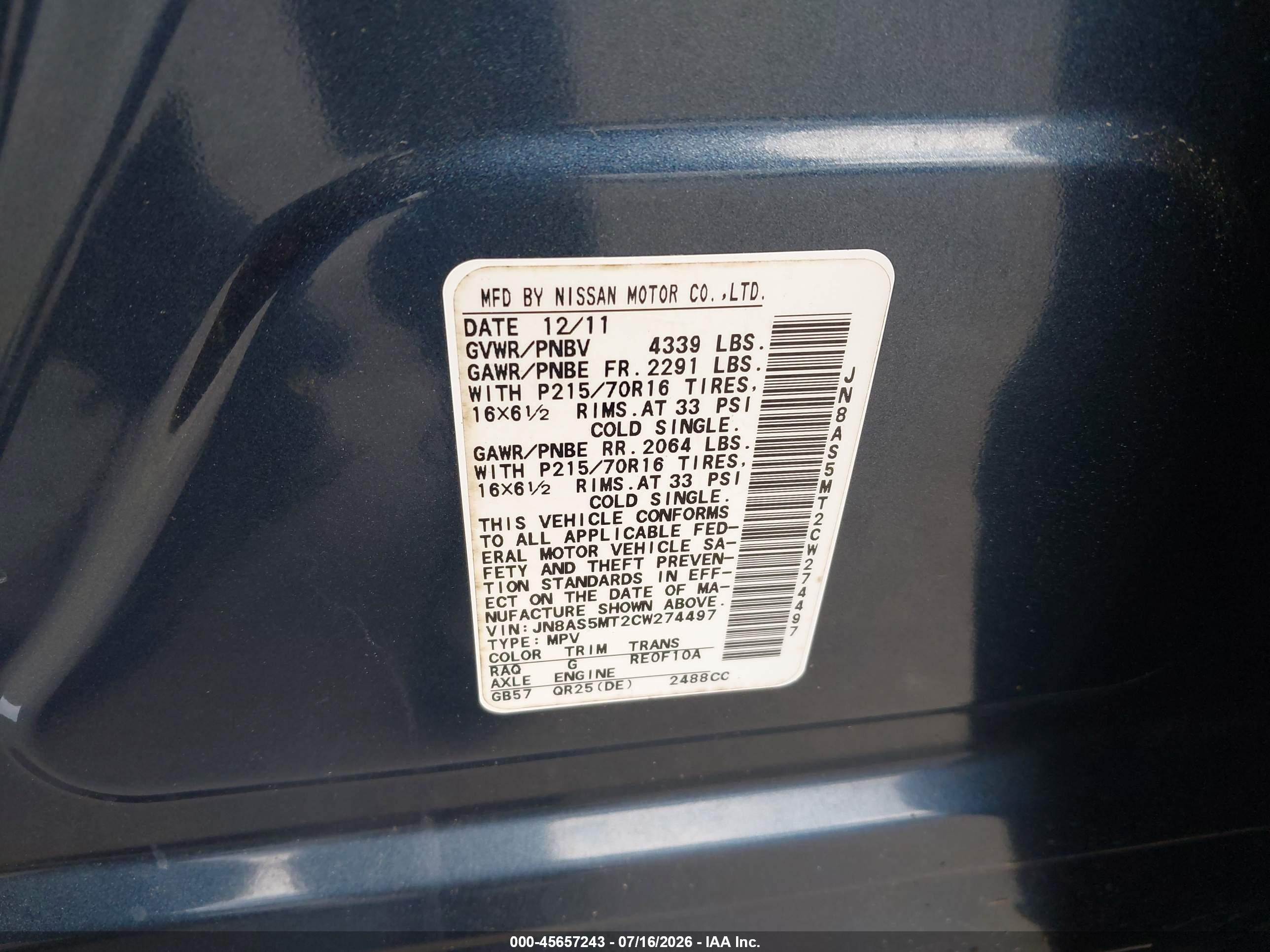 2012 Nissan Rogue S Maroon vin: JN8AS5MT2CW274497