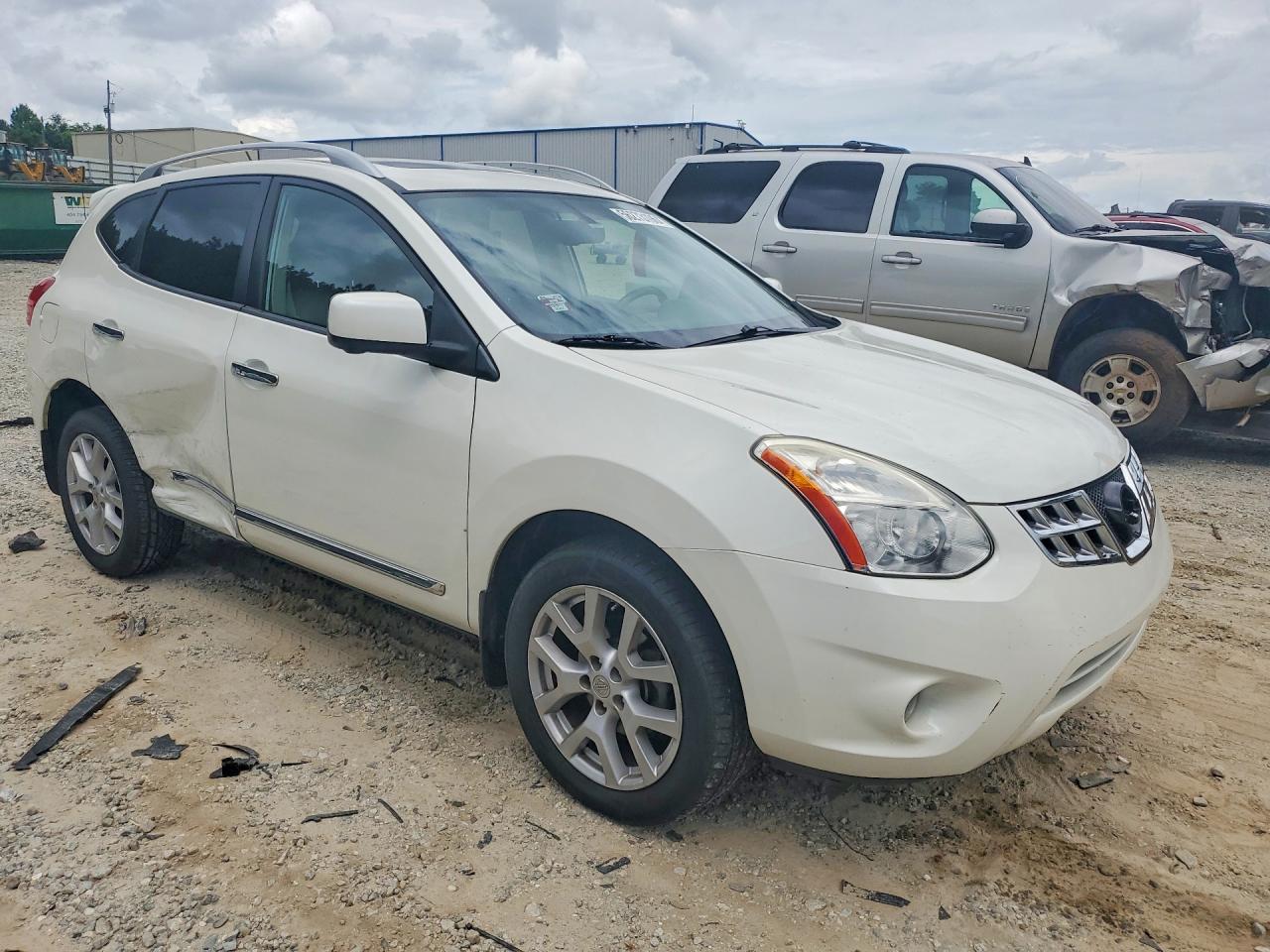 2012 Nissan Rogue S White vin: JN8AS5MT2CW279053