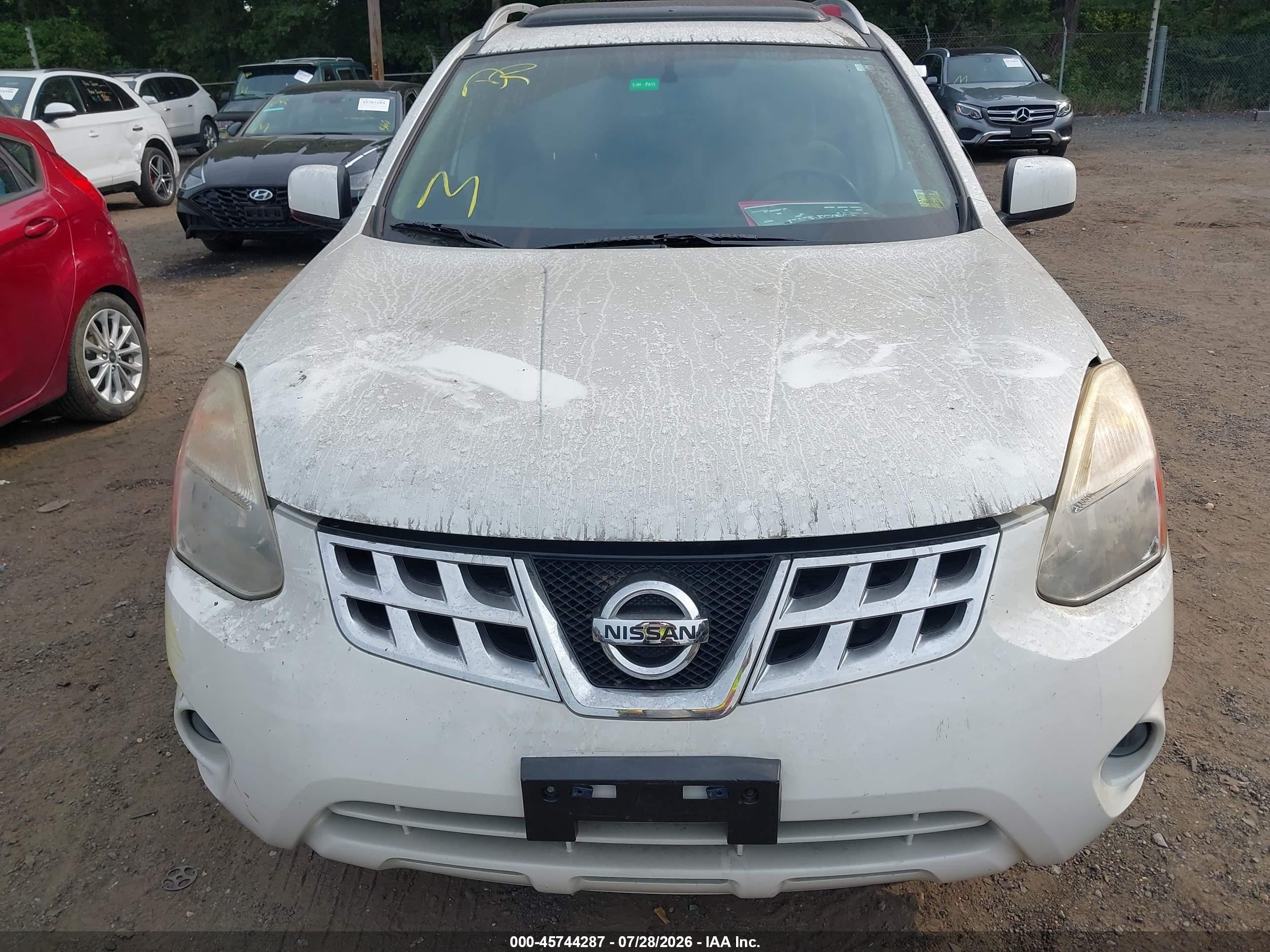 2012 Nissan Rogue Sv Белый vin: JN8AS5MT2CW281966