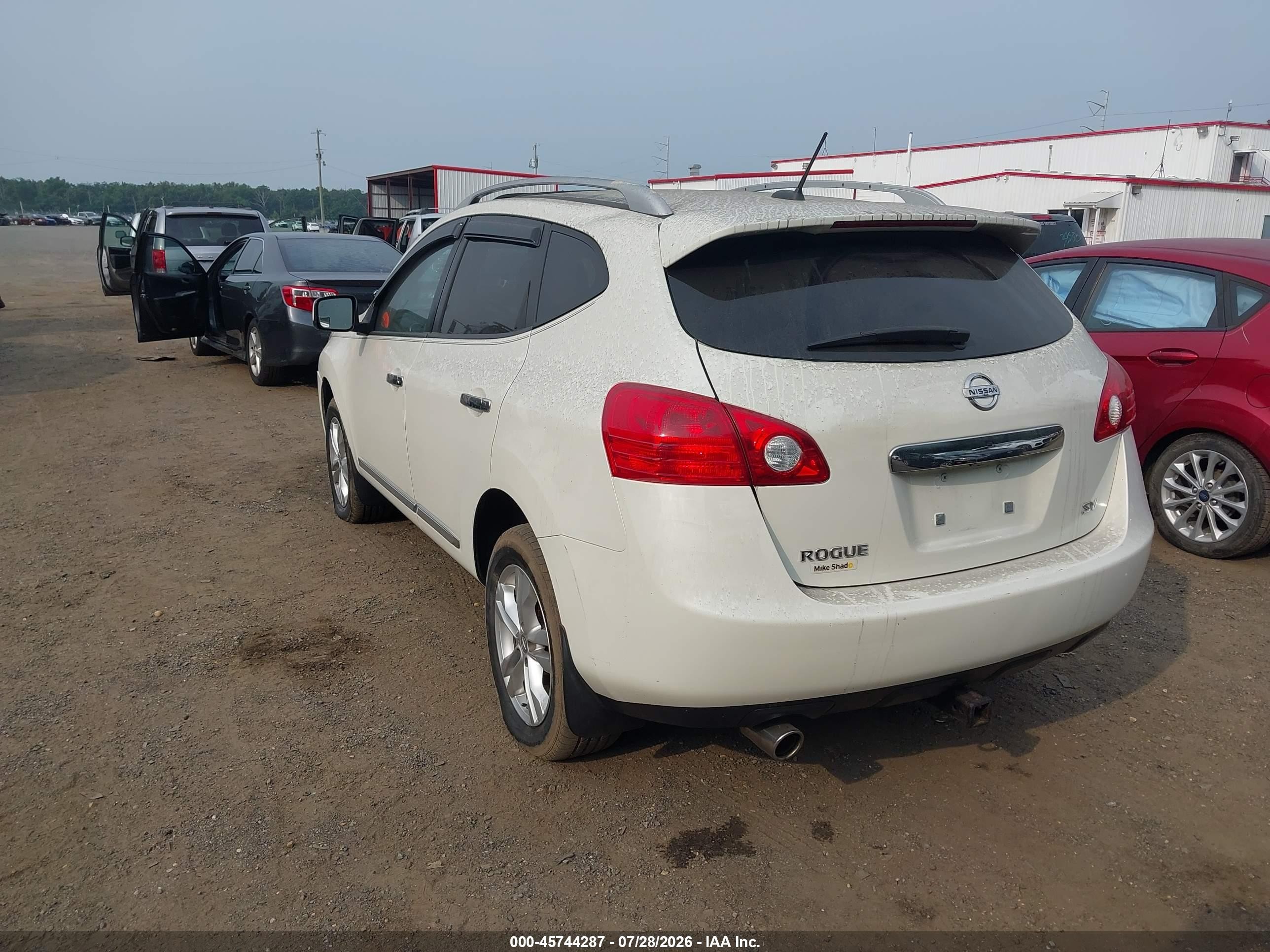 2012 Nissan Rogue Sv Белый vin: JN8AS5MT2CW281966