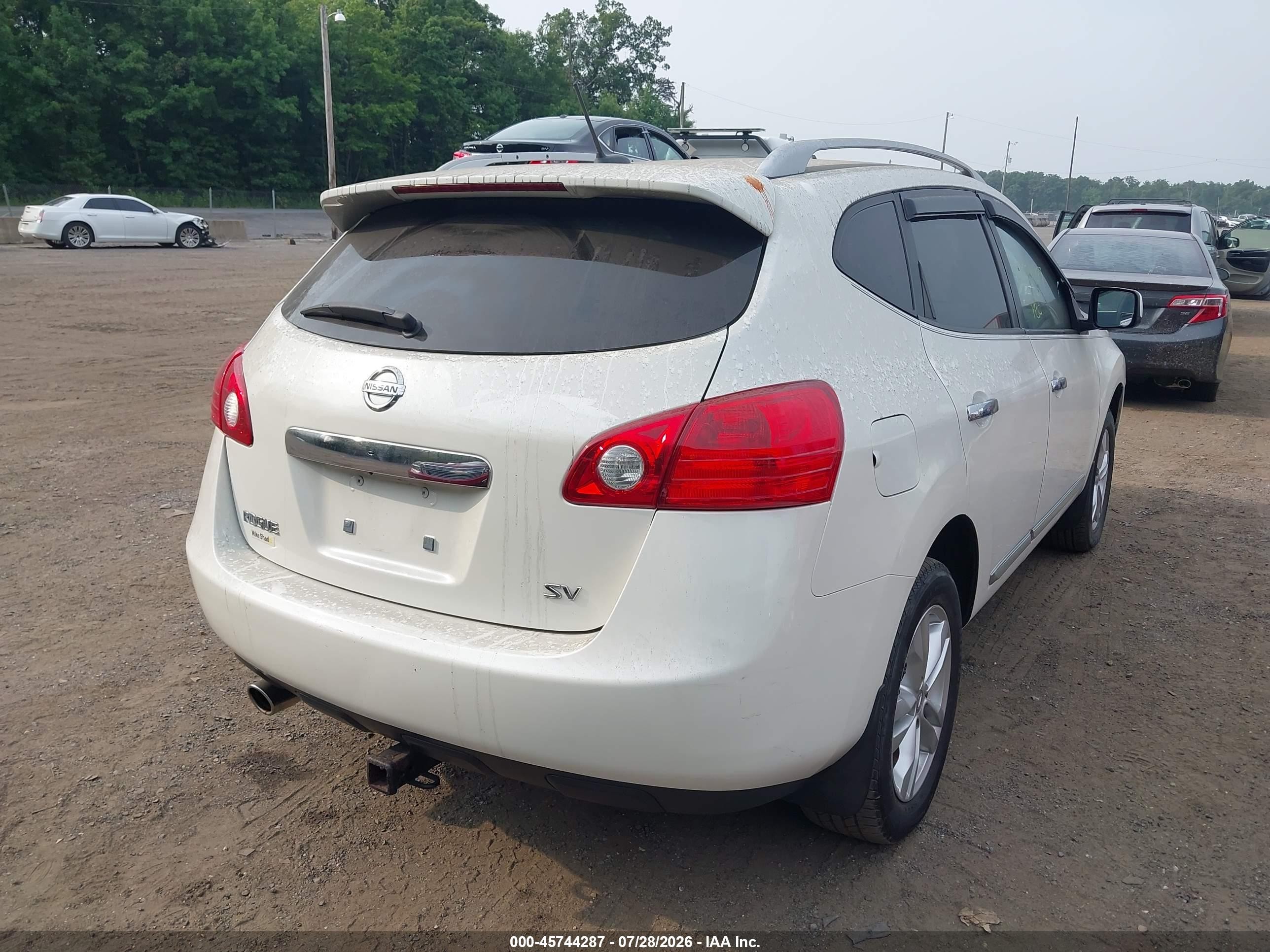 2012 Nissan Rogue Sv Белый vin: JN8AS5MT2CW281966