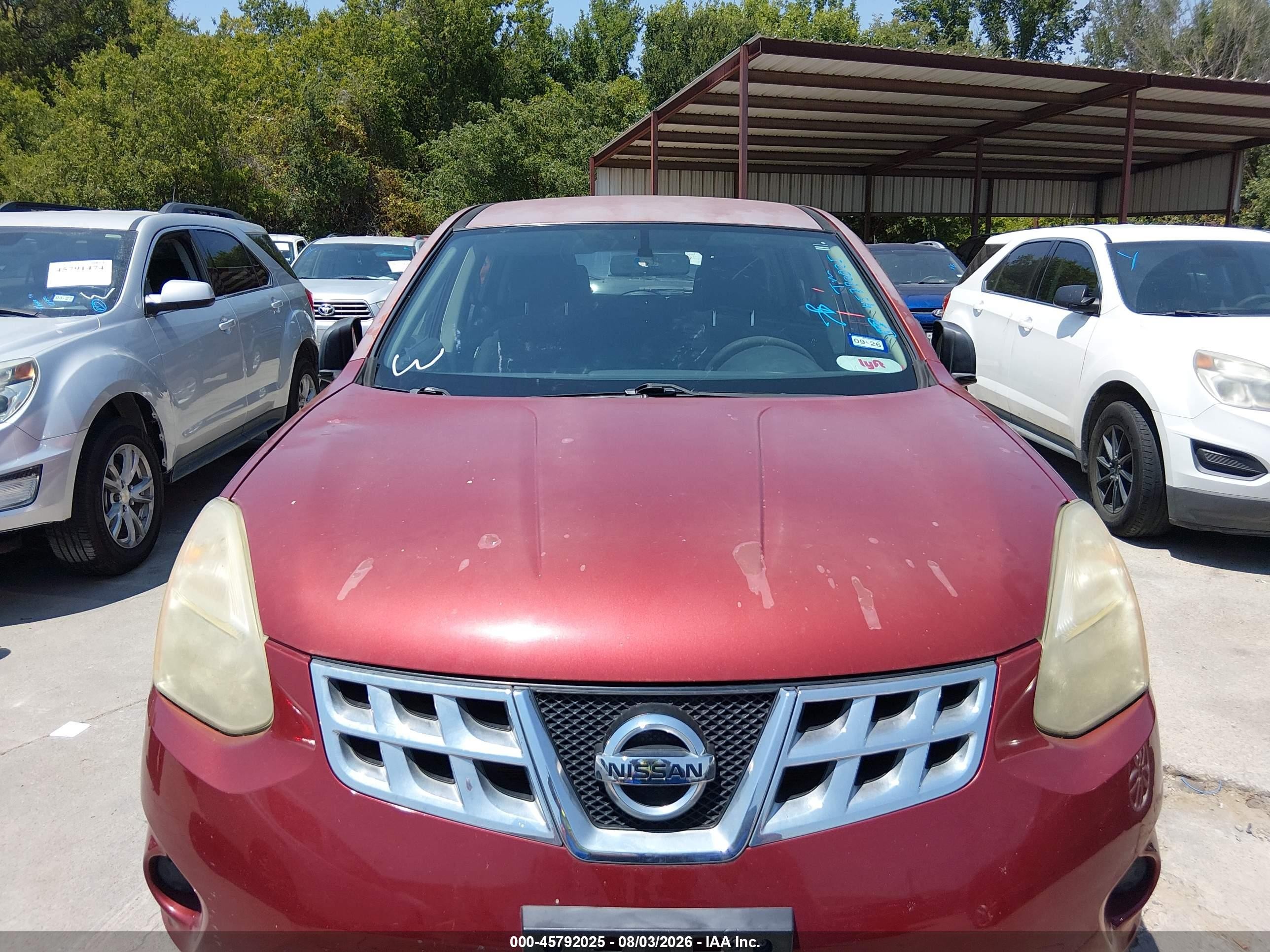 2012 Nissan Rogue S Red vin: JN8AS5MT2CW283278