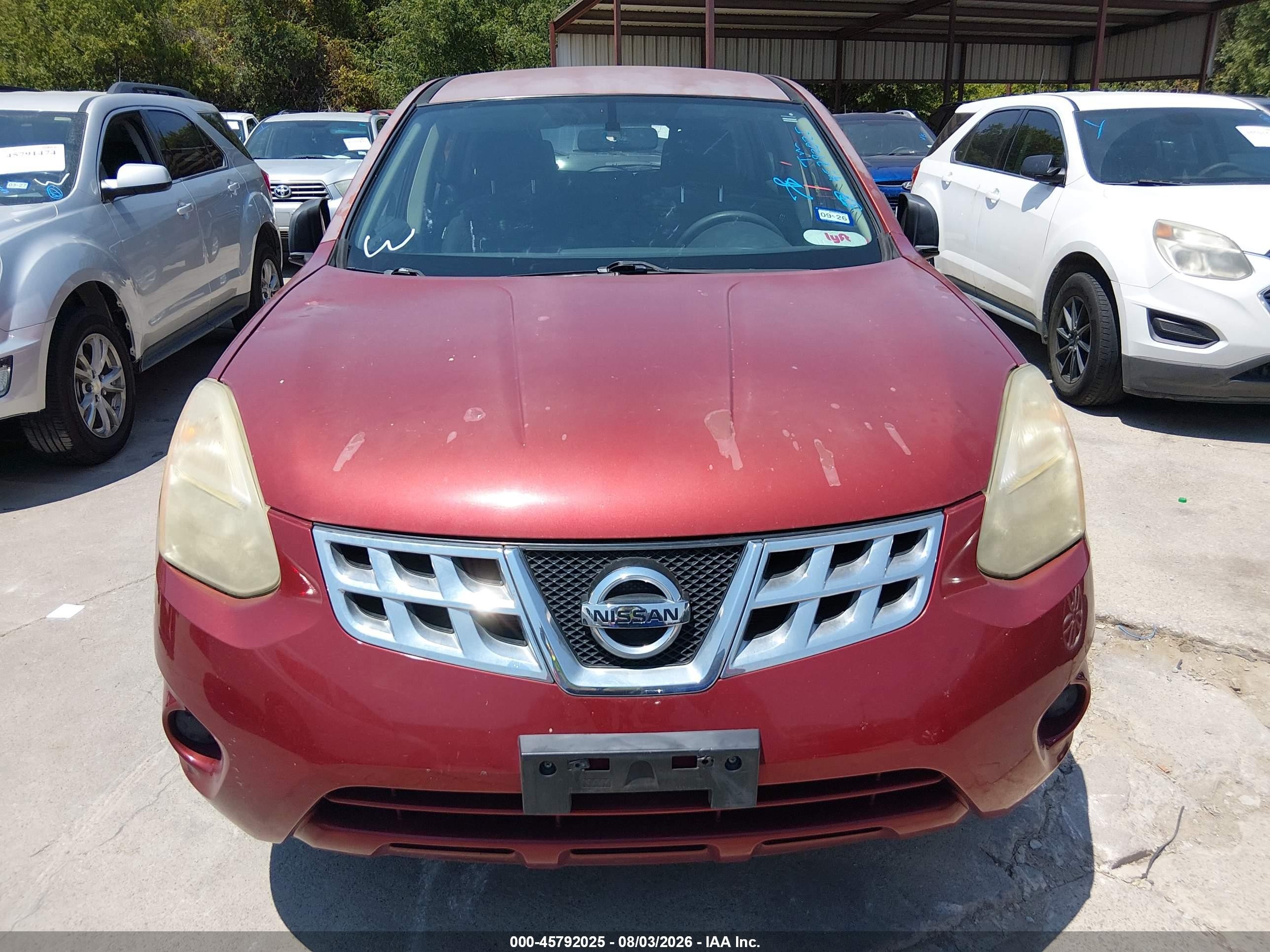 2012 Nissan Rogue S Red vin: JN8AS5MT2CW283278