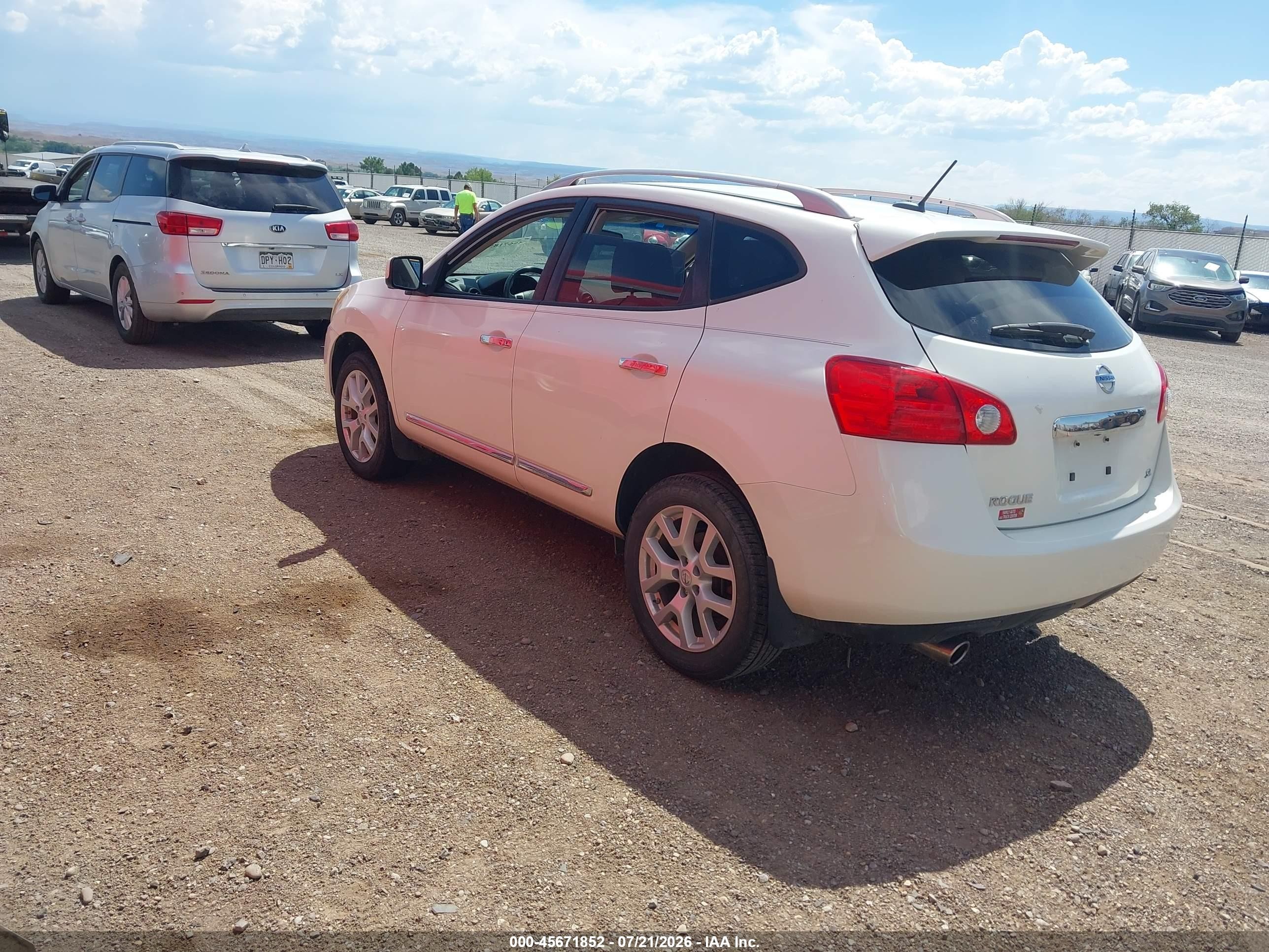 2012 Nissan Rogue Sv W/sl Pkg White vin: JN8AS5MT2CW303044