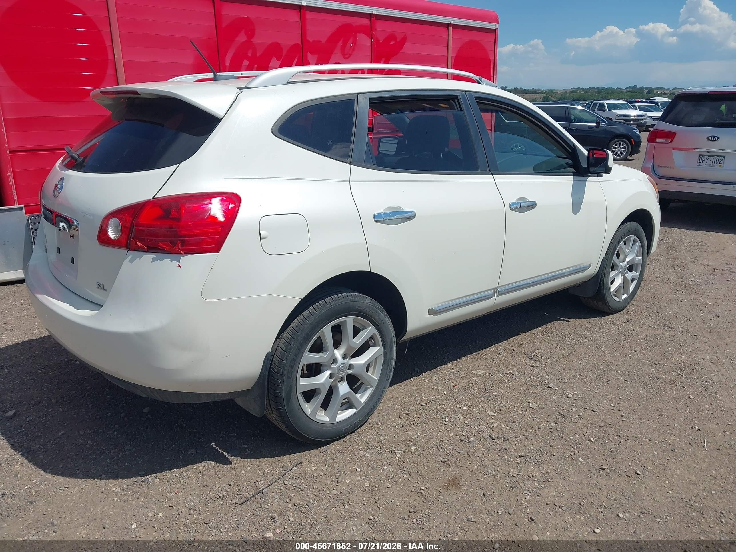 2012 Nissan Rogue Sv W/sl Pkg White vin: JN8AS5MT2CW303044