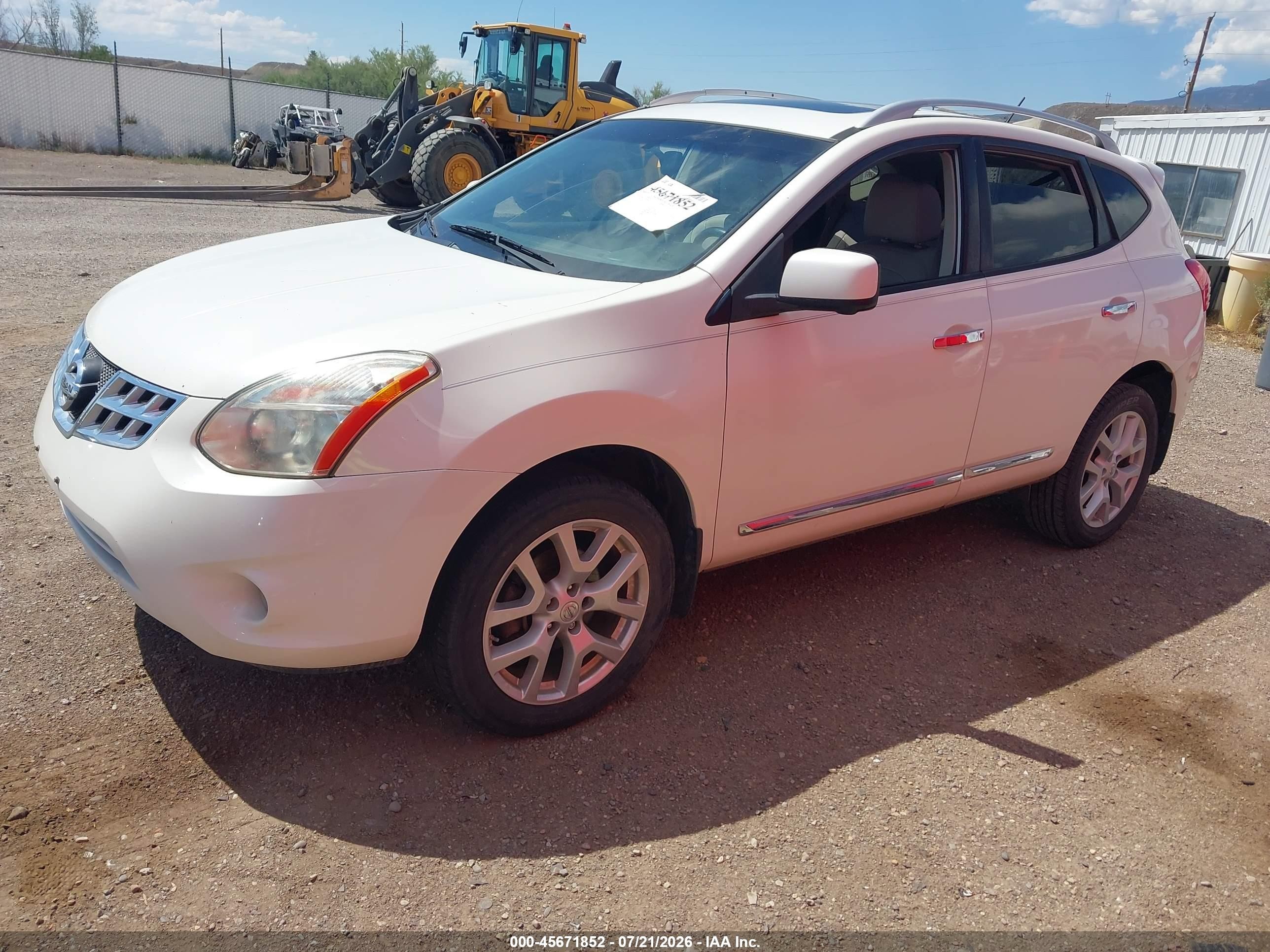 2012 Nissan Rogue Sv W/sl Pkg White vin: JN8AS5MT2CW303044