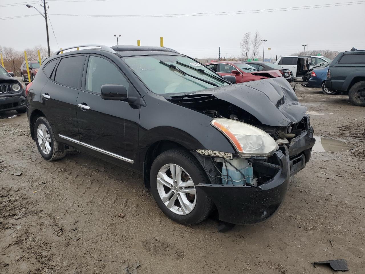 2012 Nissan Rogue S Черный vin: JN8AS5MT2CW604171
