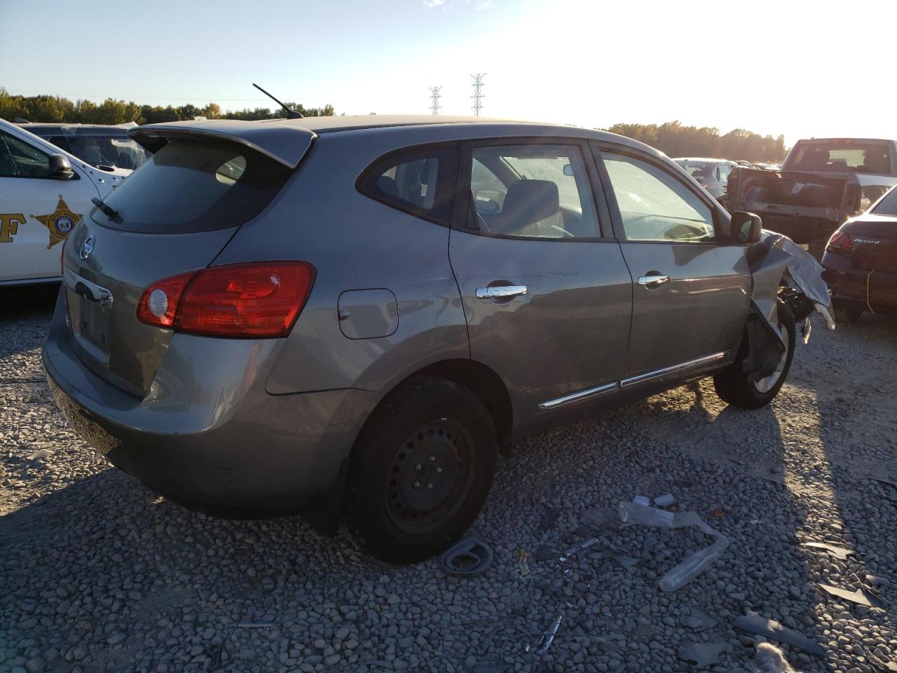 2013 Nissan Rogue S Gray vin: JN8AS5MT2DW018944