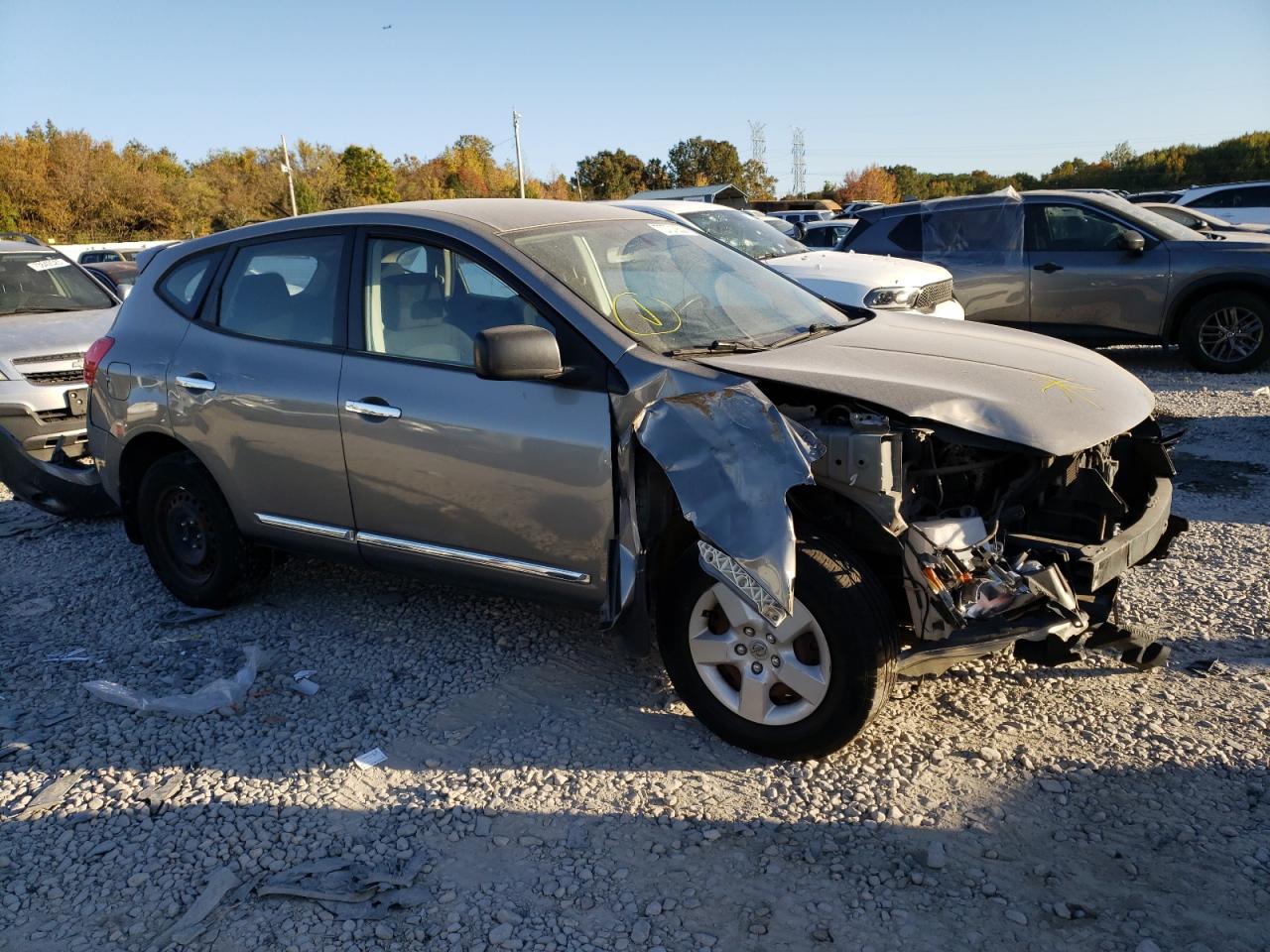 2013 Nissan Rogue S Gray vin: JN8AS5MT2DW018944