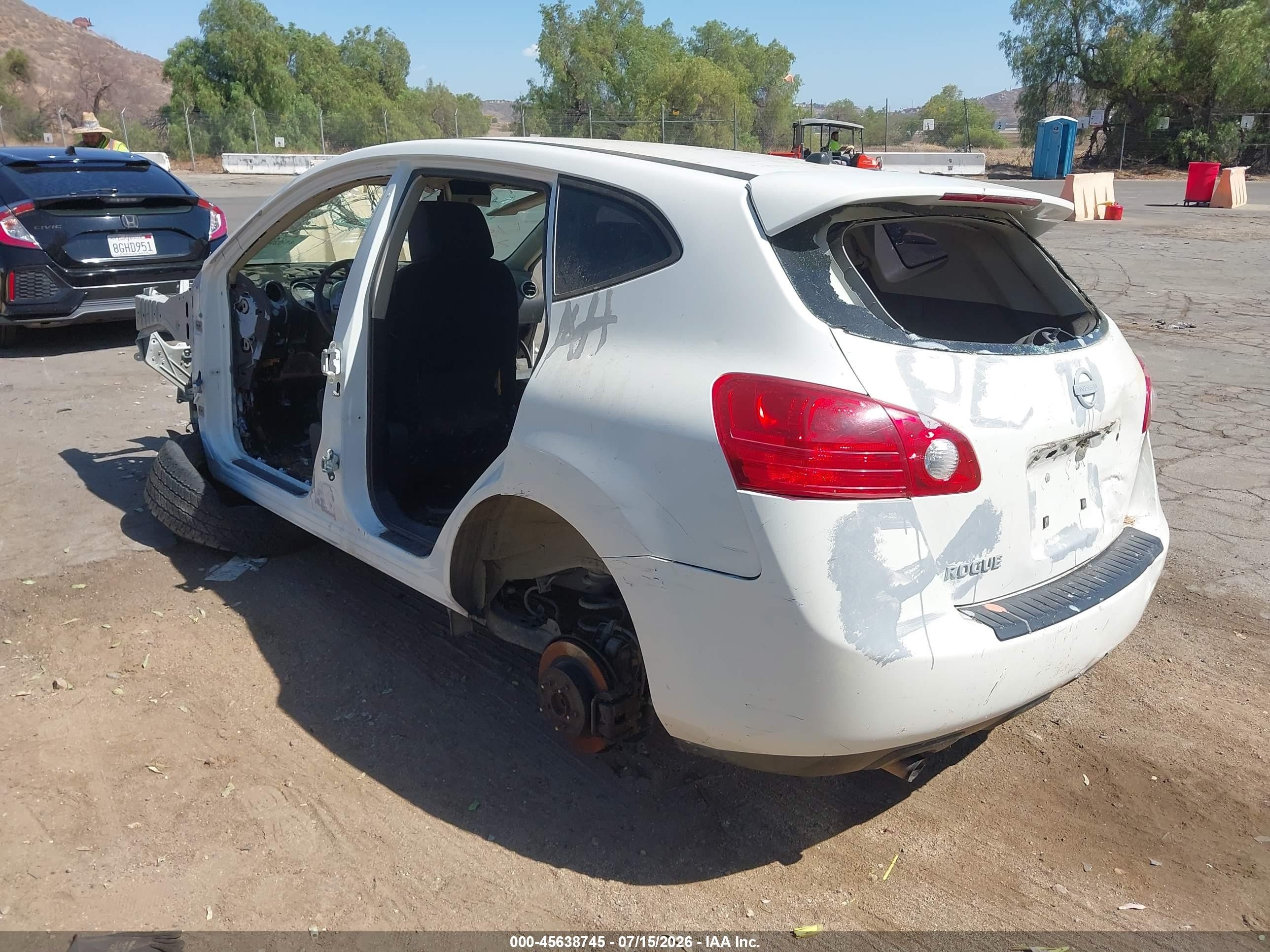 2013 Nissan Rogue S White vin: JN8AS5MT2DW026493