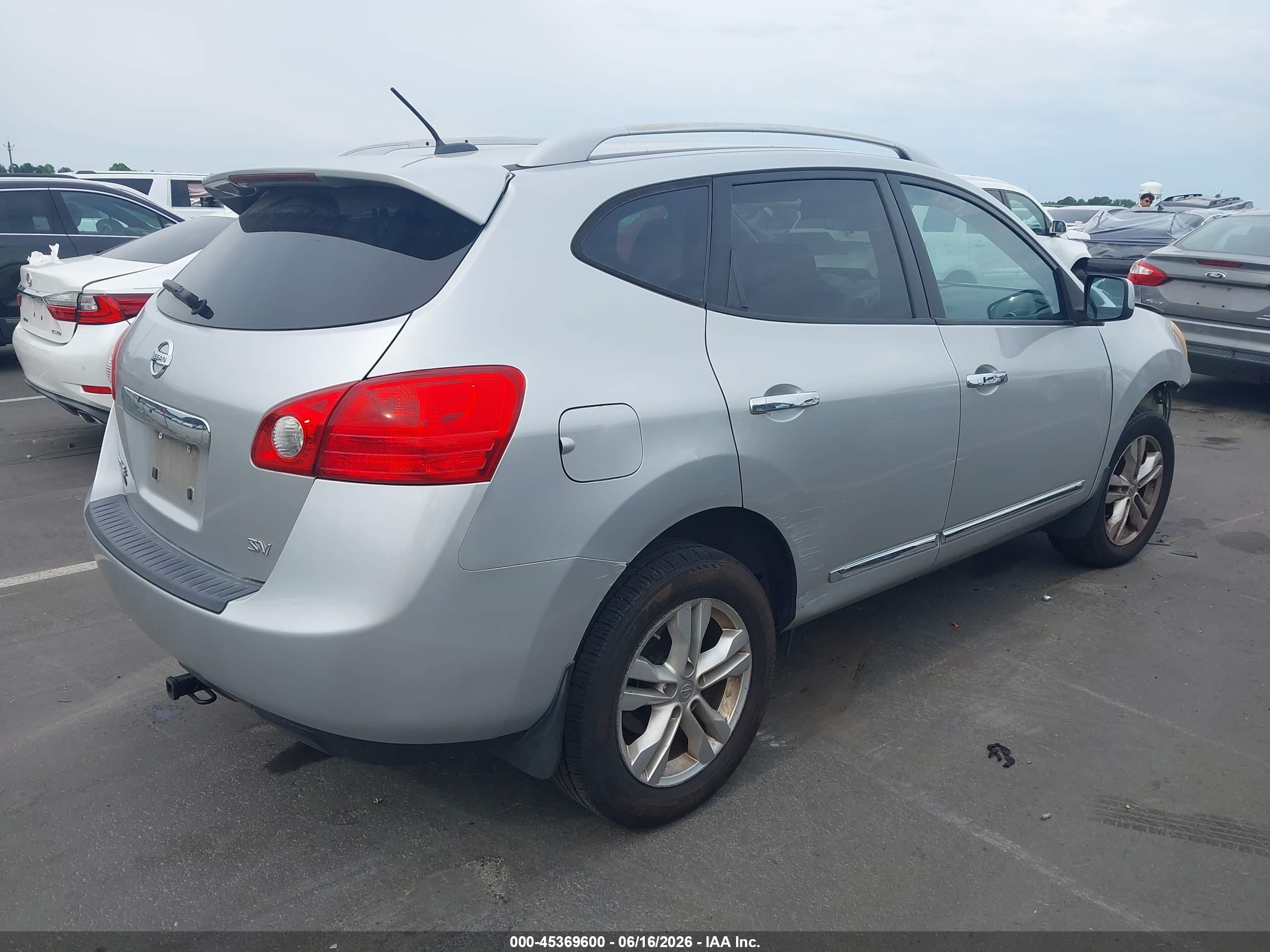 2013 Nissan Rogue Sv Silver vin: JN8AS5MT2DW506274
