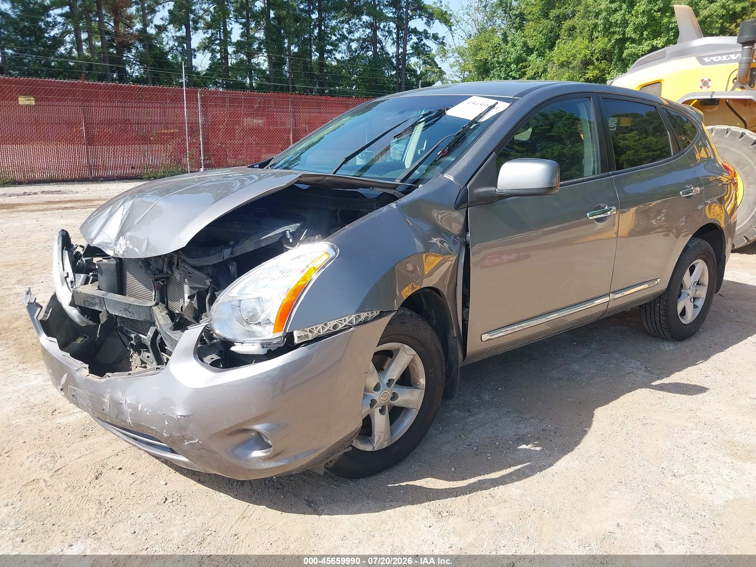 2013 Nissan Rogue S Silver vin: JN8AS5MT2DW509174