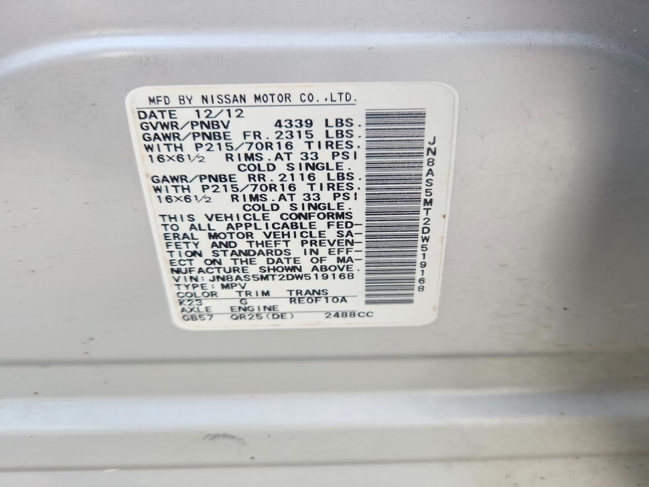 2013 Nissan Rogue S Silver vin: JN8AS5MT2DW519168