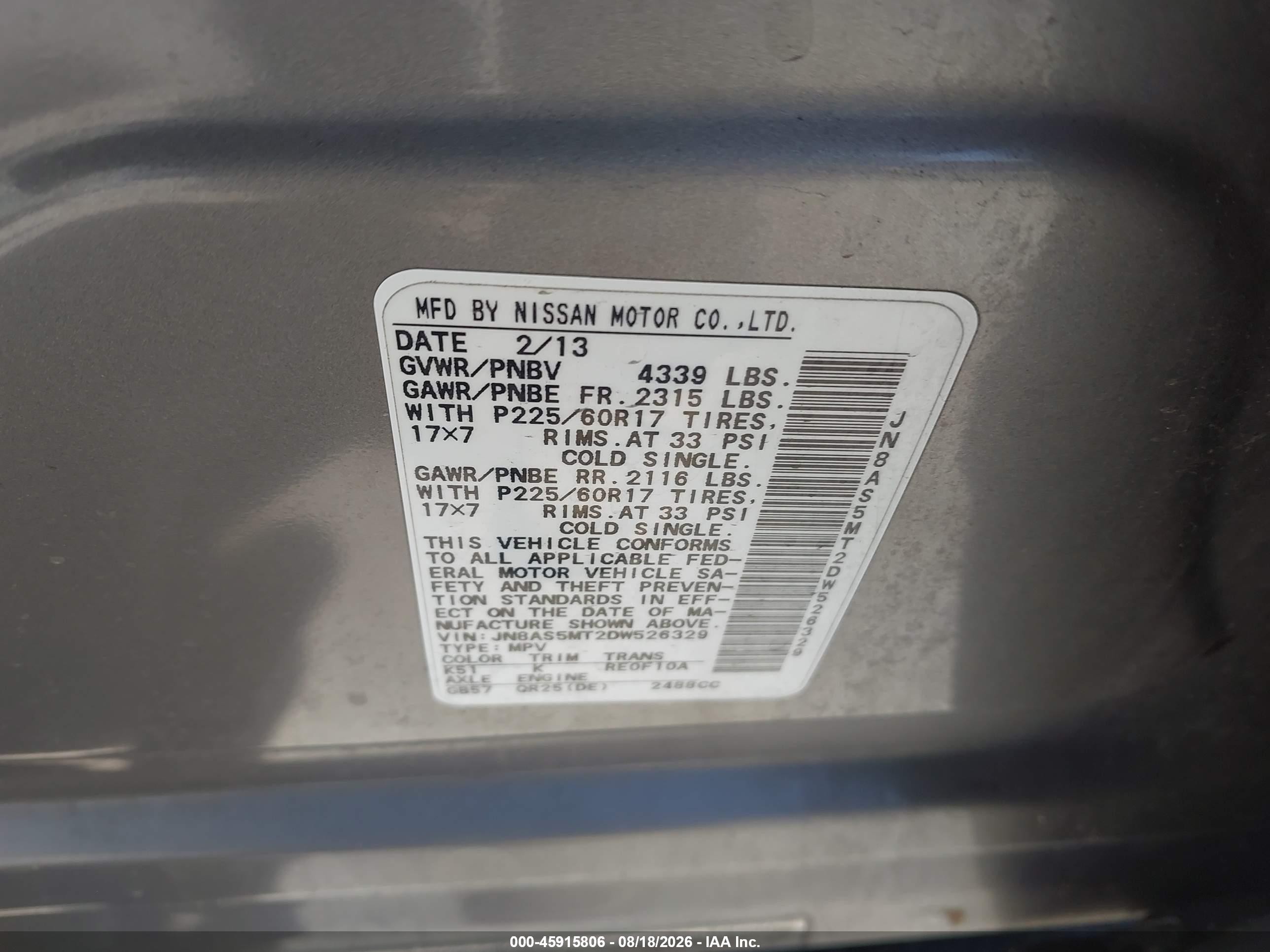 2013 Nissan Rogue Sv Silver vin: JN8AS5MT2DW526329