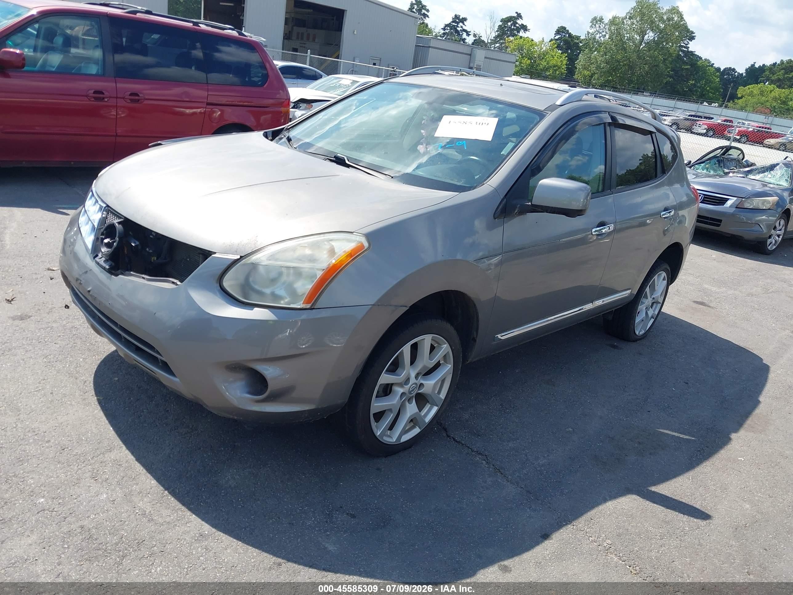 2013 Nissan Rogue Sv W/sl Pkg Gray vin: JN8AS5MT2DW533846