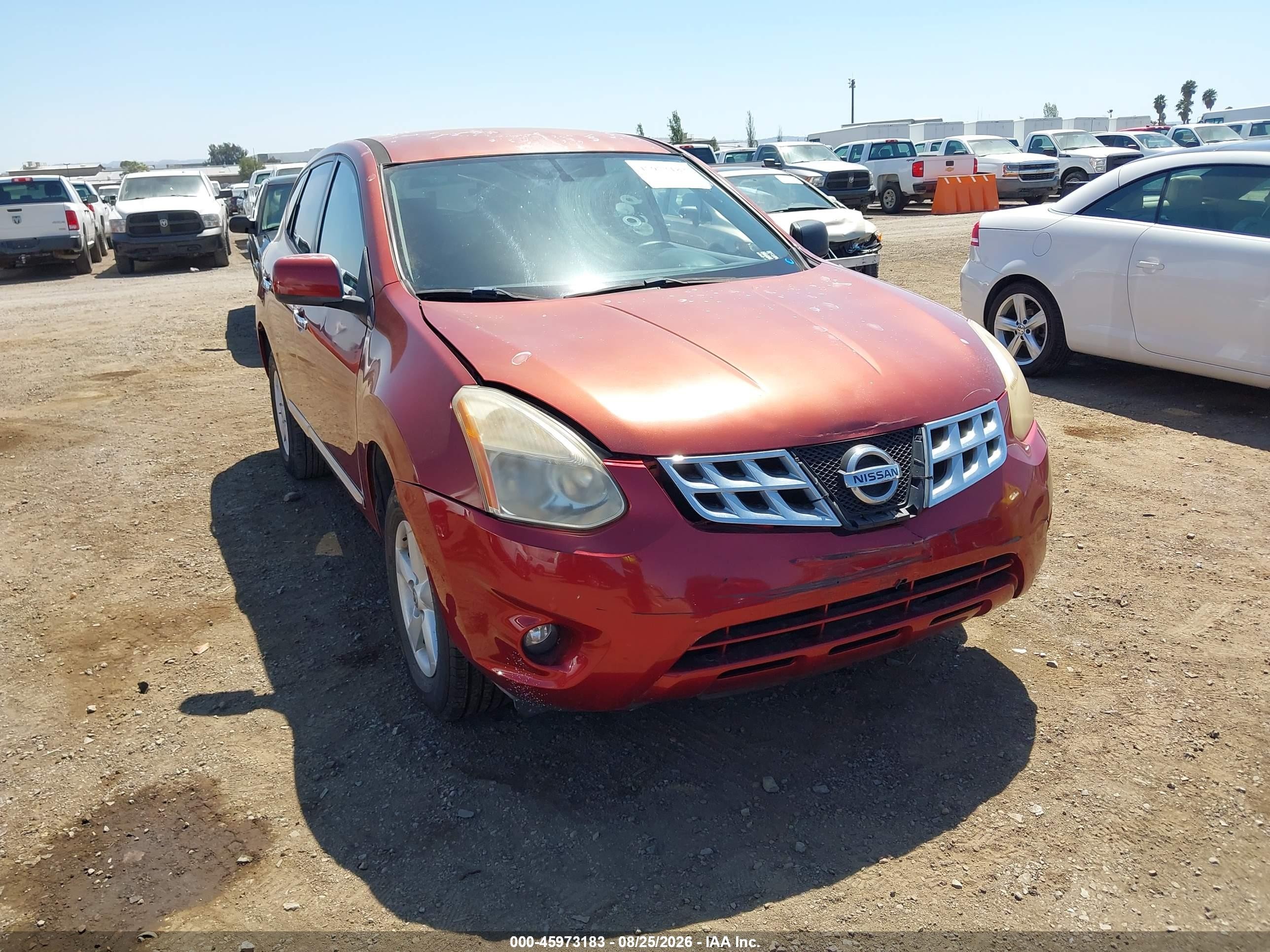 2013 Nissan Rogue S Burgundy vin: JN8AS5MT2DW543518
