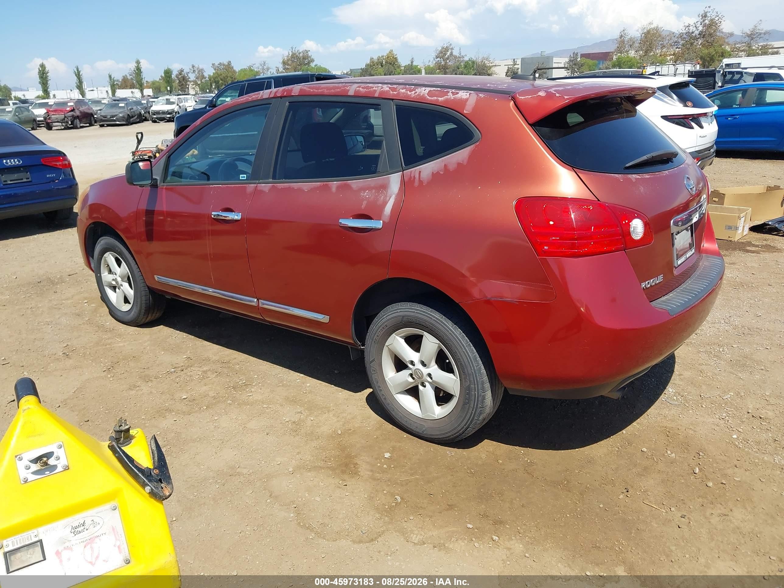 2013 Nissan Rogue S Burgundy vin: JN8AS5MT2DW543518