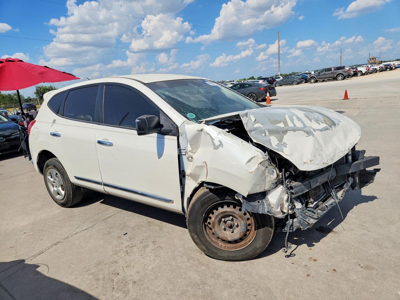 2013 Nissan Rogue S White vin: JN8AS5MT2DW545060