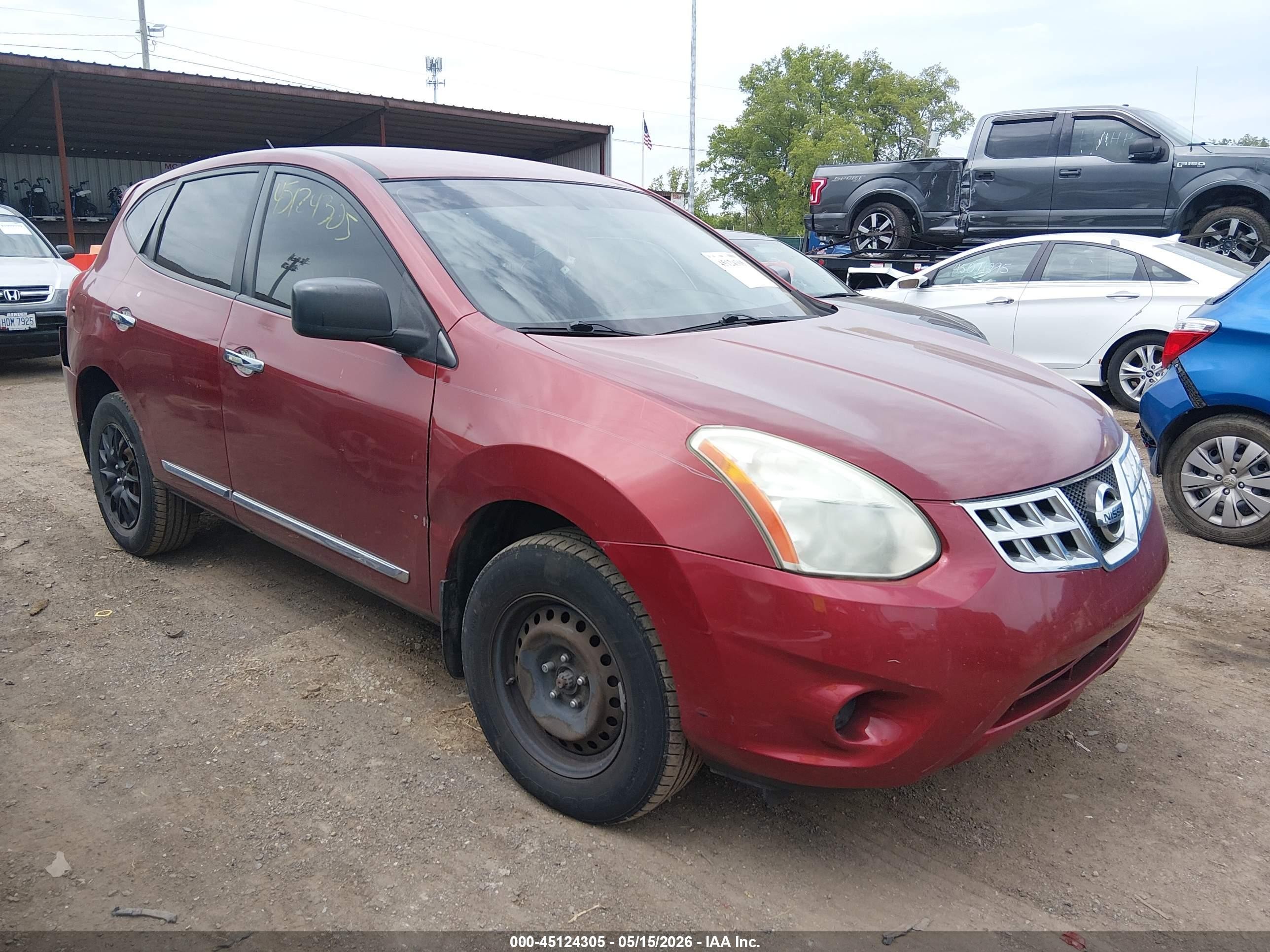 2013 Nissan Rogue S Red vin: JN8AS5MT2DW546788